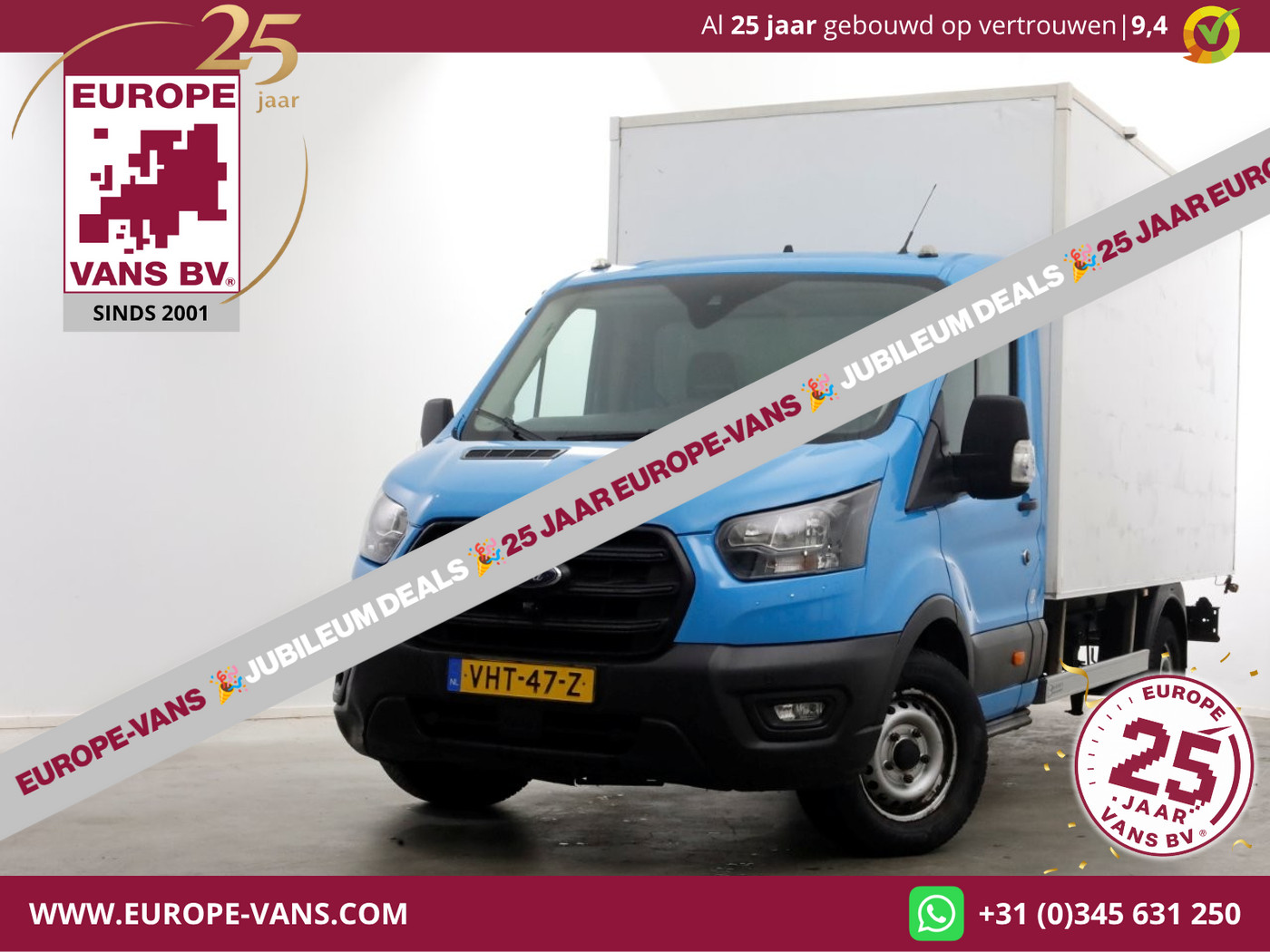 Ford Transit 350 2.0 TDCI 130pk E6 Bakwagen met achterdeuren 2-Persoons 12-2020 2020 - voorkant