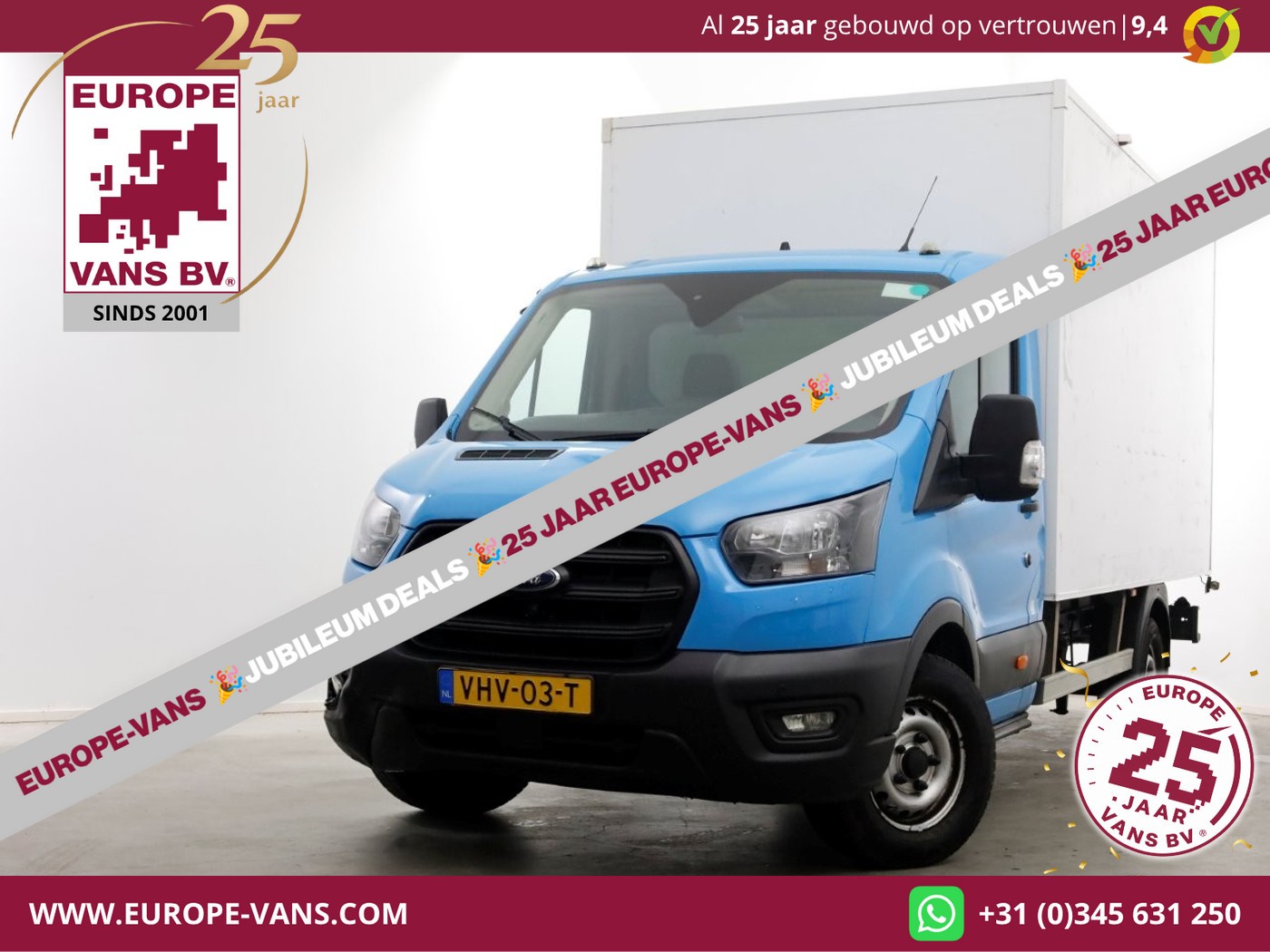 Ford Transit 350 2.0 TDCI 130pk E6 Bakwagen met achterdeuren 2-Persoons 12-2020 2020 - voorkant