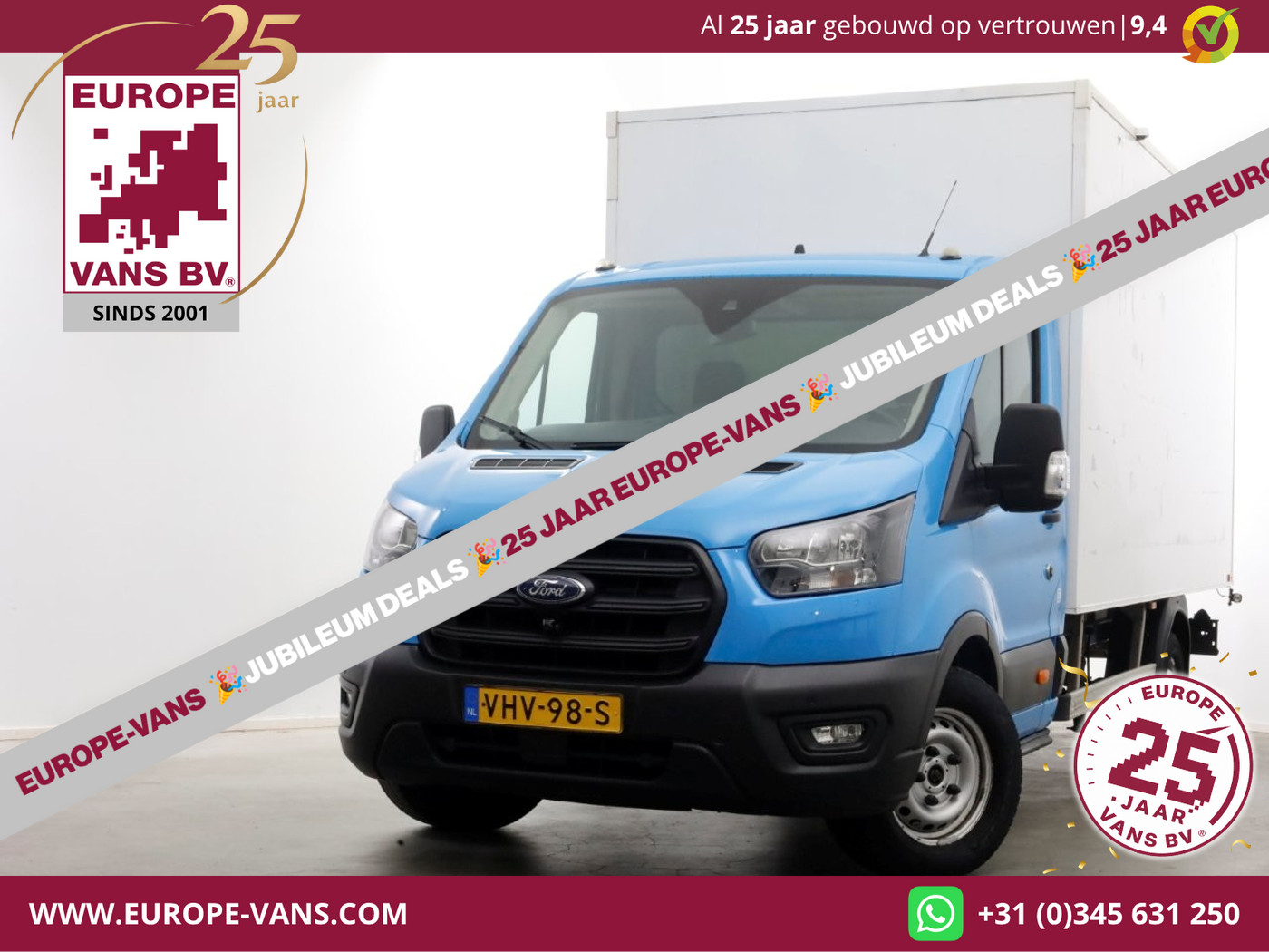 Ford Transit 350 2.0 TDCI 130pk Bakwagen met achterdeuren 2-Persoons 12-2020 2020 - voorkant