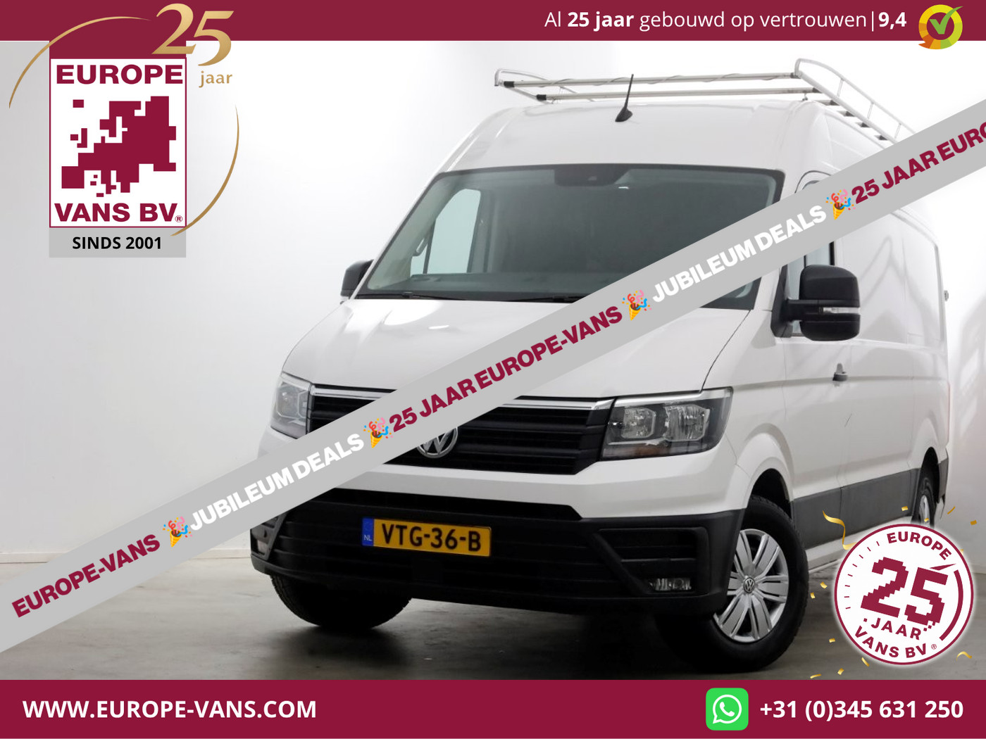 Volkswagen Crafter 35 2.0 TDI 140pk L3H3 (L2H2) Comfortline Airco/Navi/Imperiaal 01-2023 2023 - voorkant
