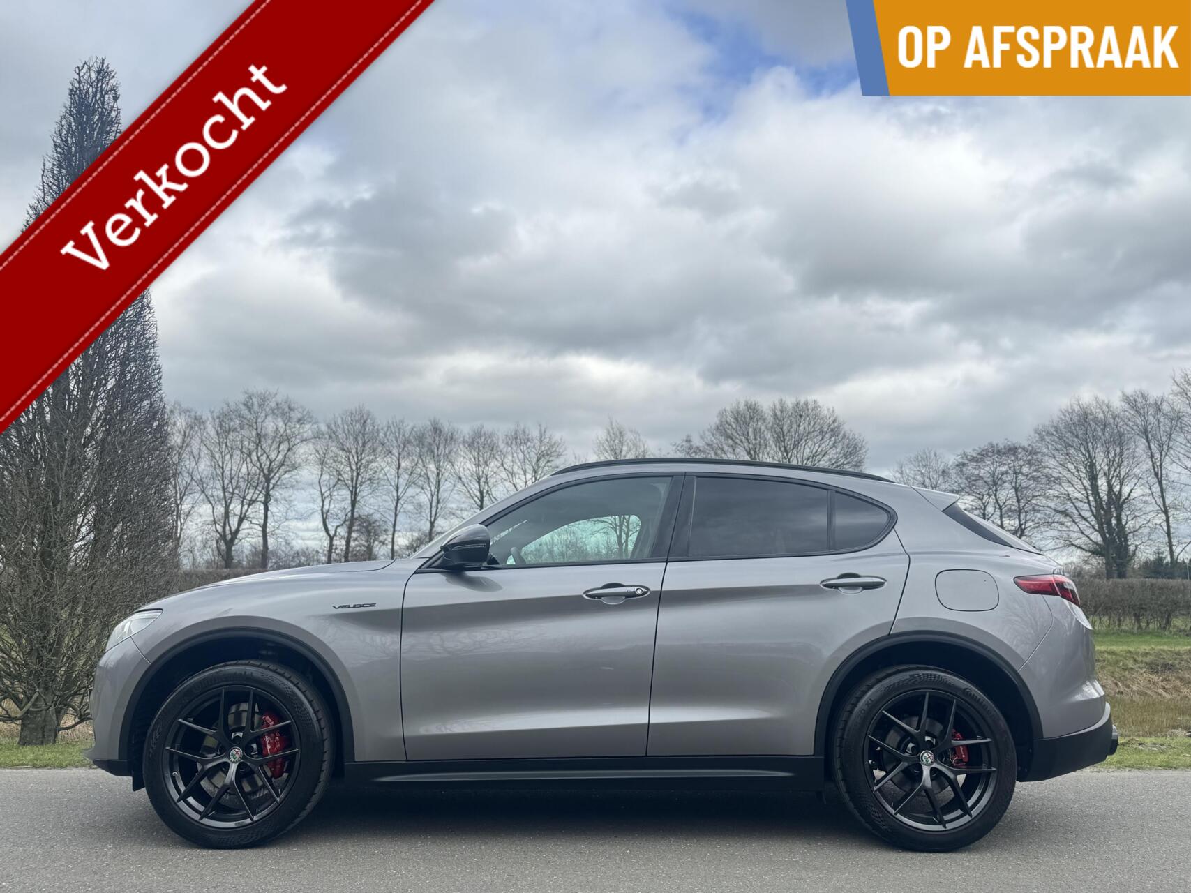 Alfa Romeo Stelvio 2.0t Q4 310pk Veloce, Leder dash, 49dkm!! 2019 - voorkant