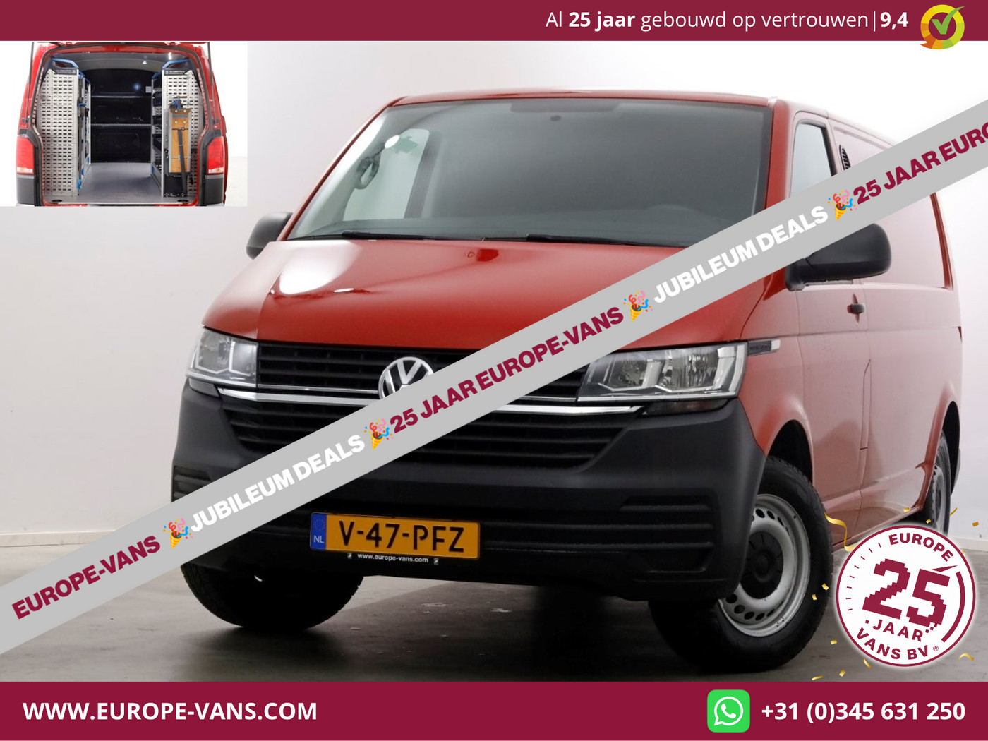 Volkswagen Transporter T6.1 2.0 TDI 110pk Lang Airco/Inrichting/Achterklep 06-2020 2020 - voorkant