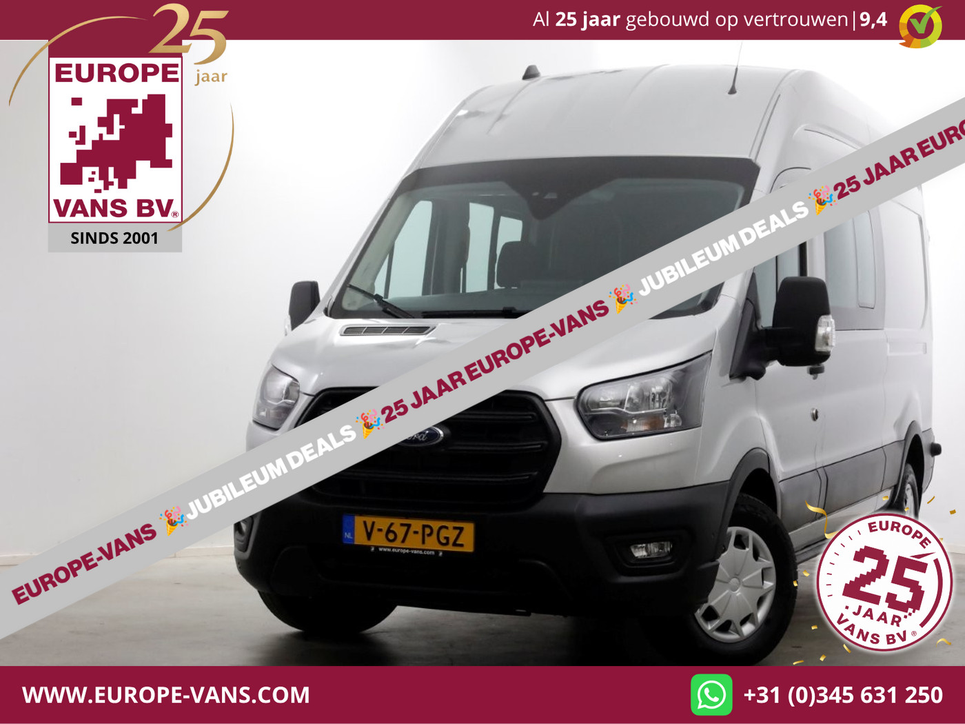 Ford Transit 330 2.0 TDCI 130pk L3H3 D.C. Trend ACC/Airco/Navi/Camera 05-2024 2024 - voorkant