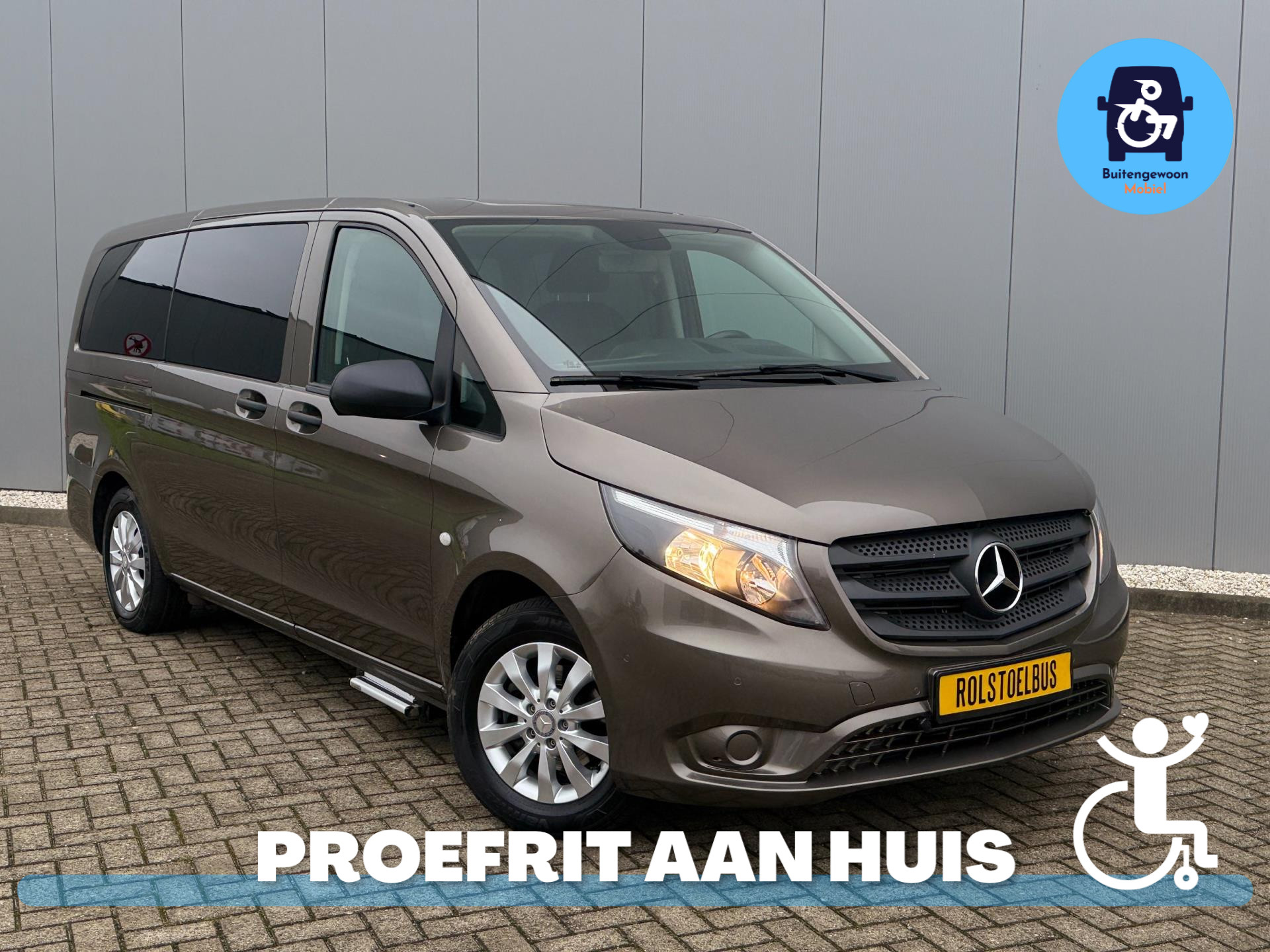 Mercedes-Benz Vito Rolstoelbus zelfrijder | 2 Rolstoelen voorin mogelijk (Airco) 2016 - voorkant