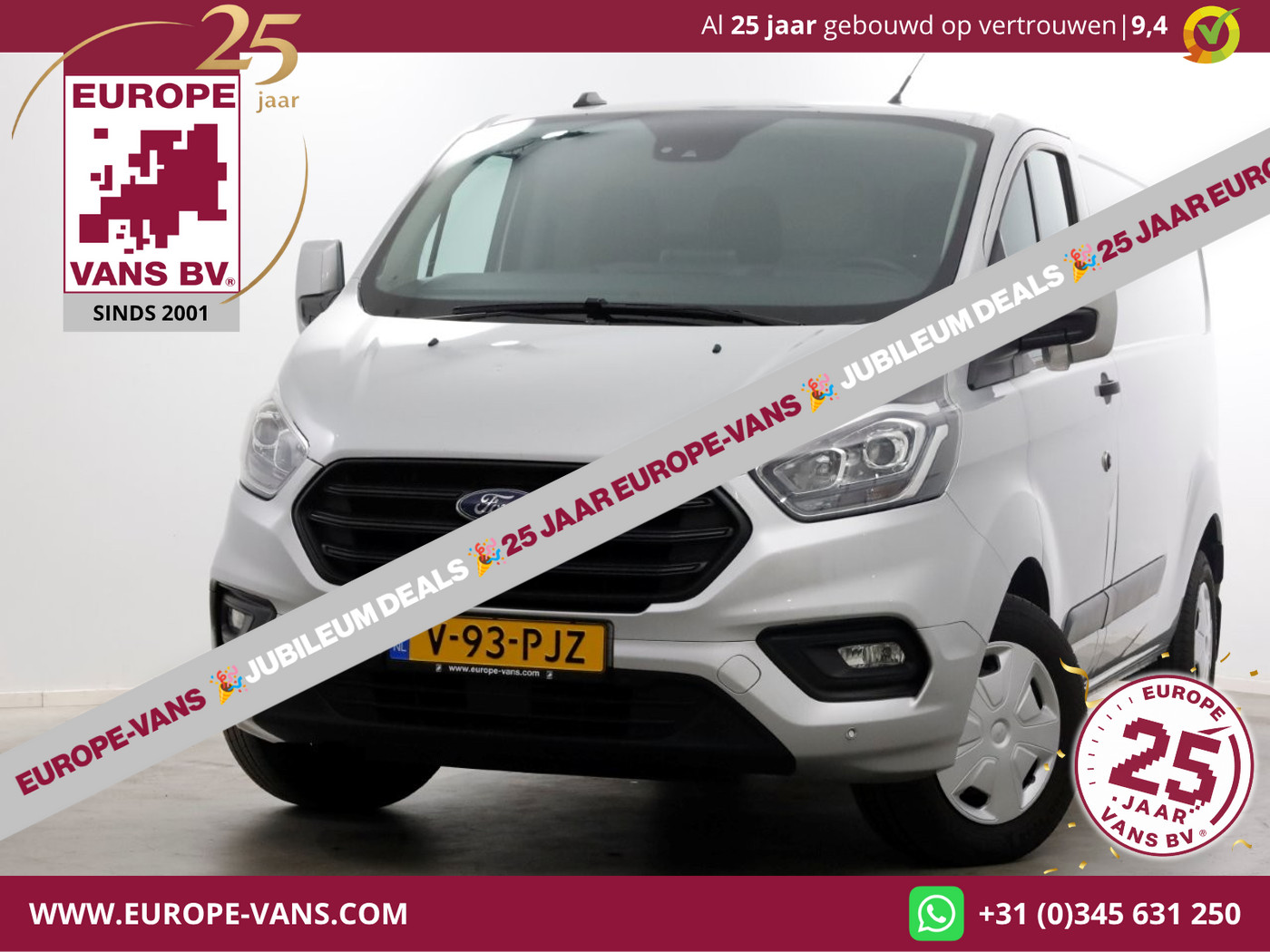 Ford Transit Custom 2.0 TDCI 130pk L2H1 Trend Airco/Navi/Achterklep 10-2021 2021 - voorkant