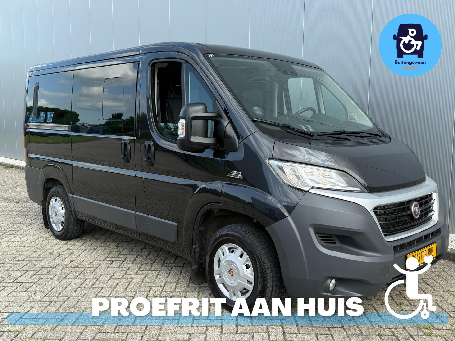 Fiat Ducato 2.3 Rolstoelbus Zelfrijder | Meerijder (Airco) Automaat 2015 - voorkant