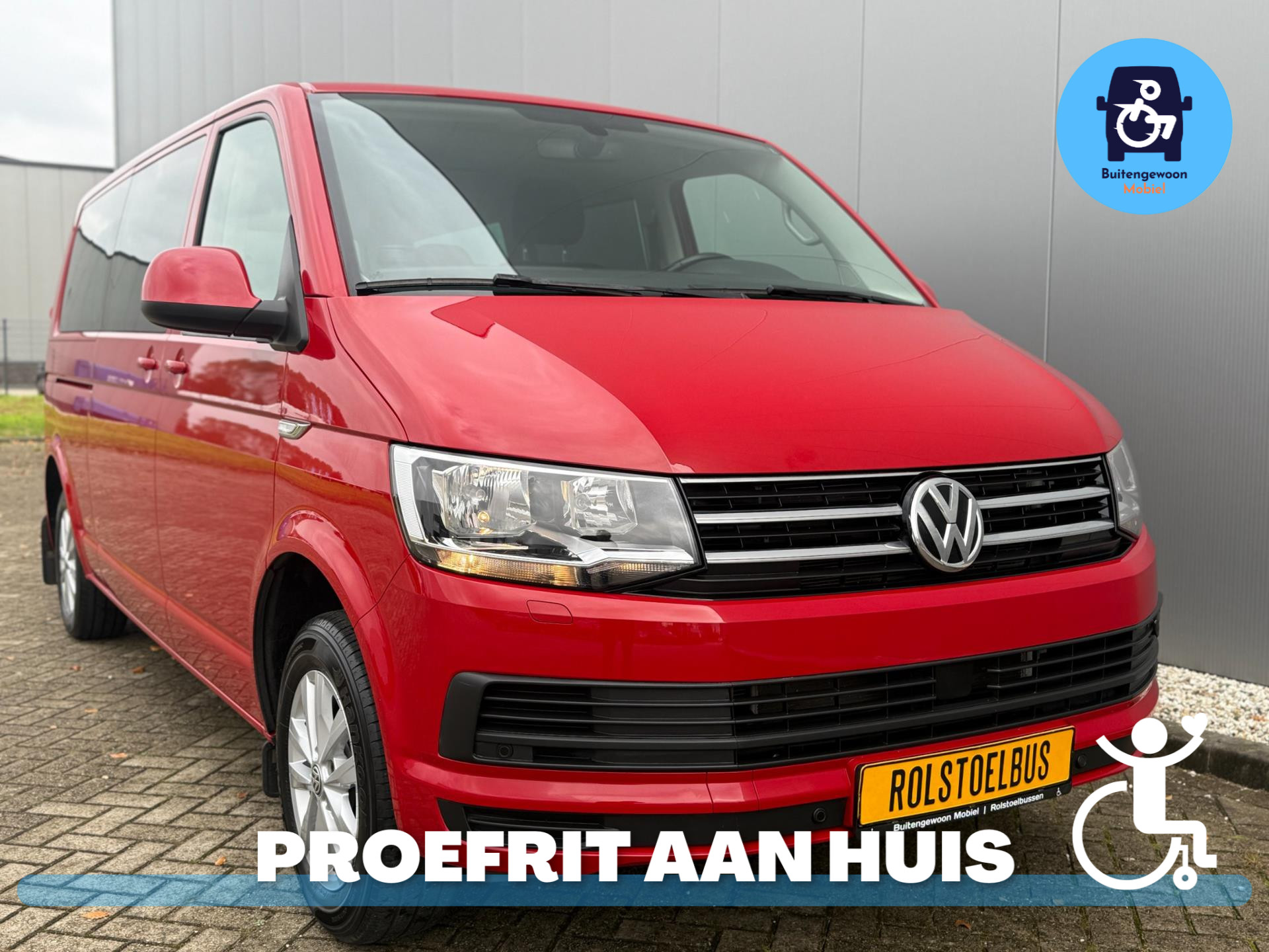 Volkswagen Transporter Caravelle Rolstoelbus (Airco) Deluxe Rolstoel voor 2017 - voorkant