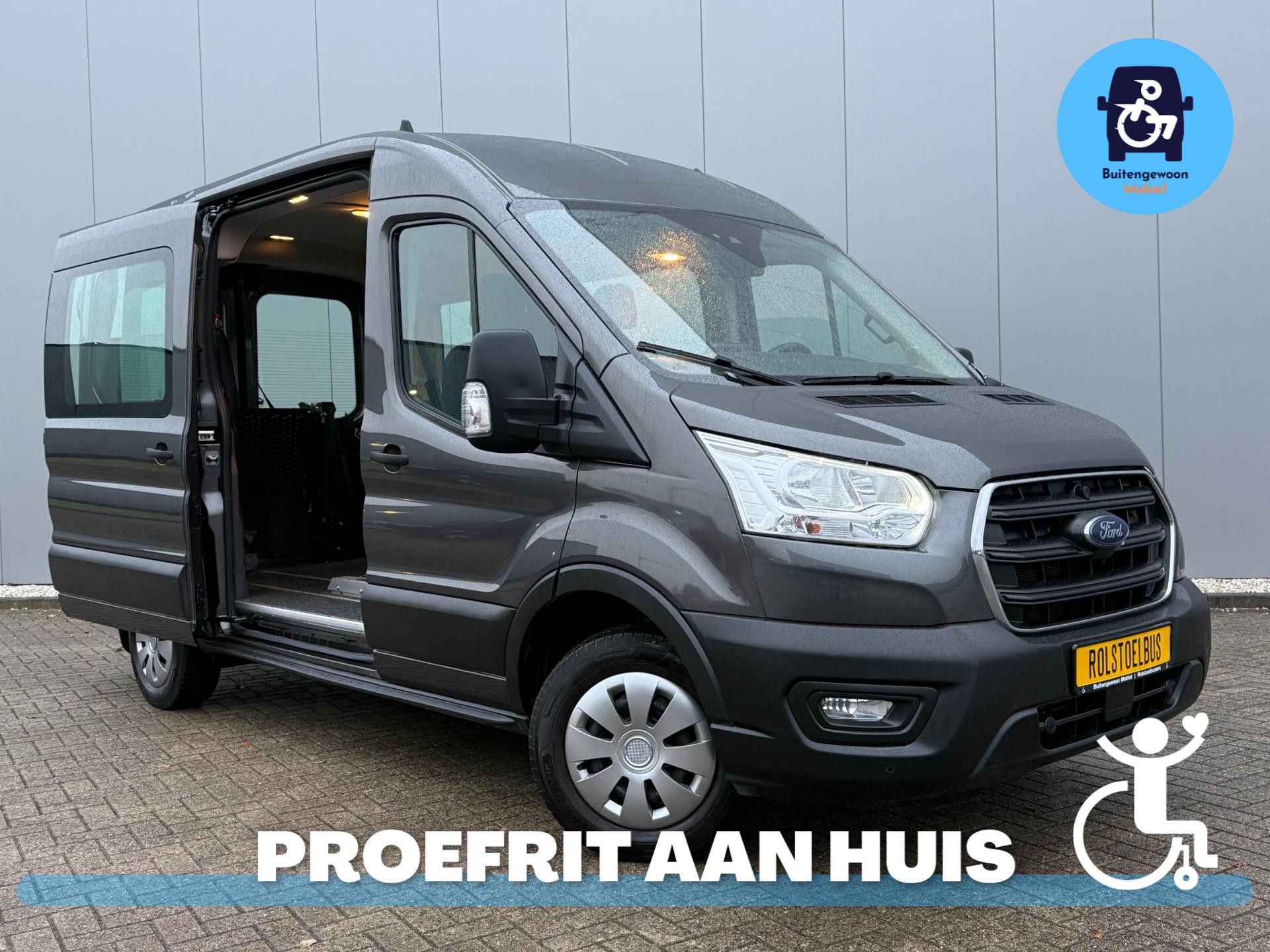 Ford Transit Rolstoelbus (2022) Zelfrijder Automaat Airco 2022 - voorkant