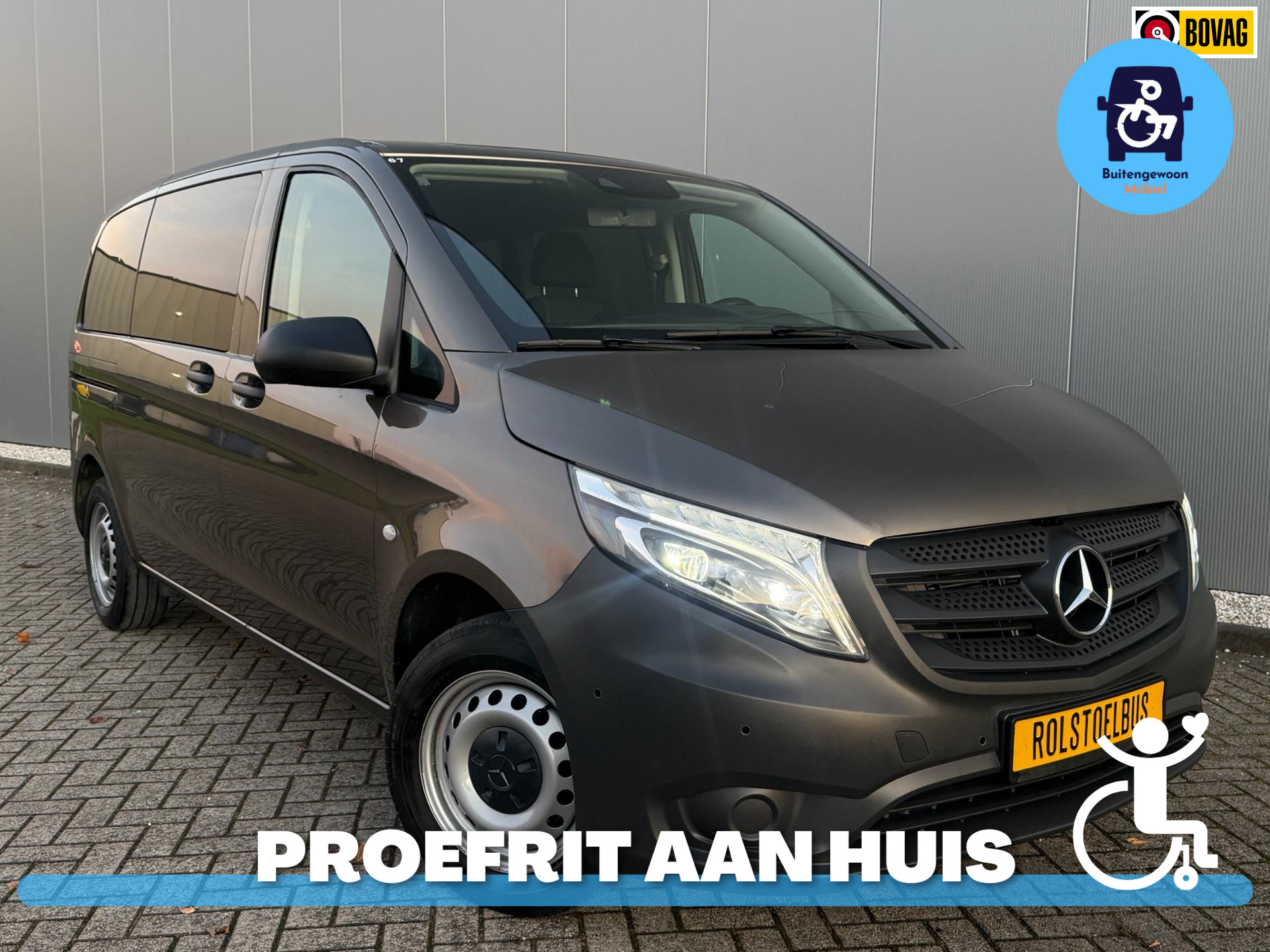 Mercedes-Benz Vito Vito Tourer LED (Airco) Rolstoelbus Rolstoel voorin 2017 - voorkant