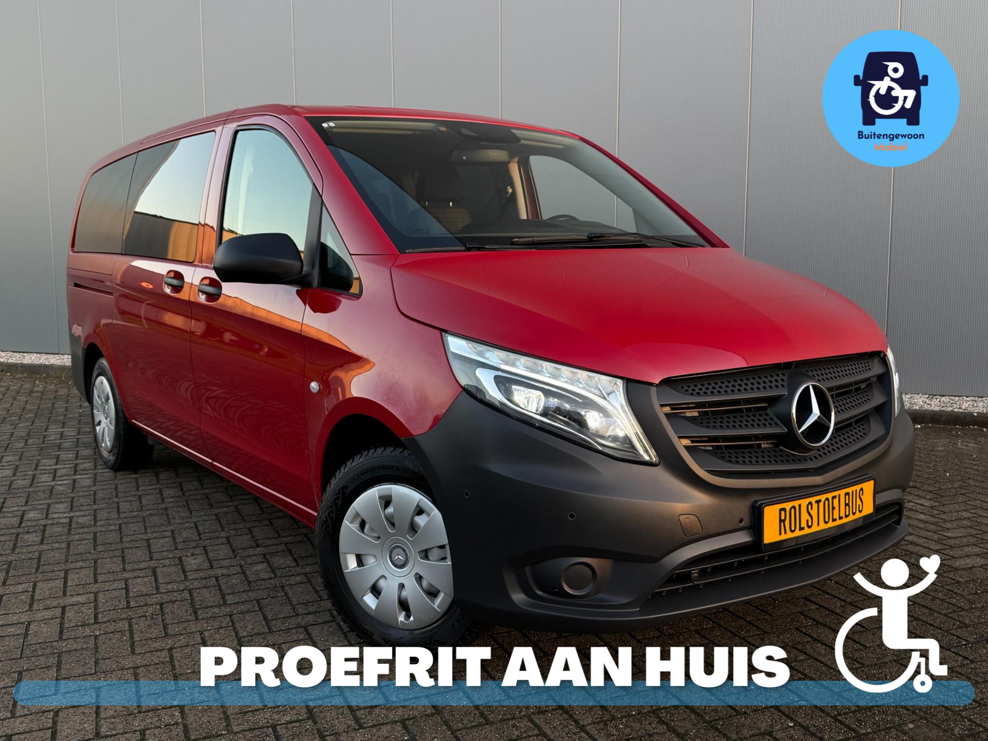 Mercedes-Benz Vito Rolstoel Voor (Airco) Rolstoelbus Handgeschakeld 2016 - voorkant
