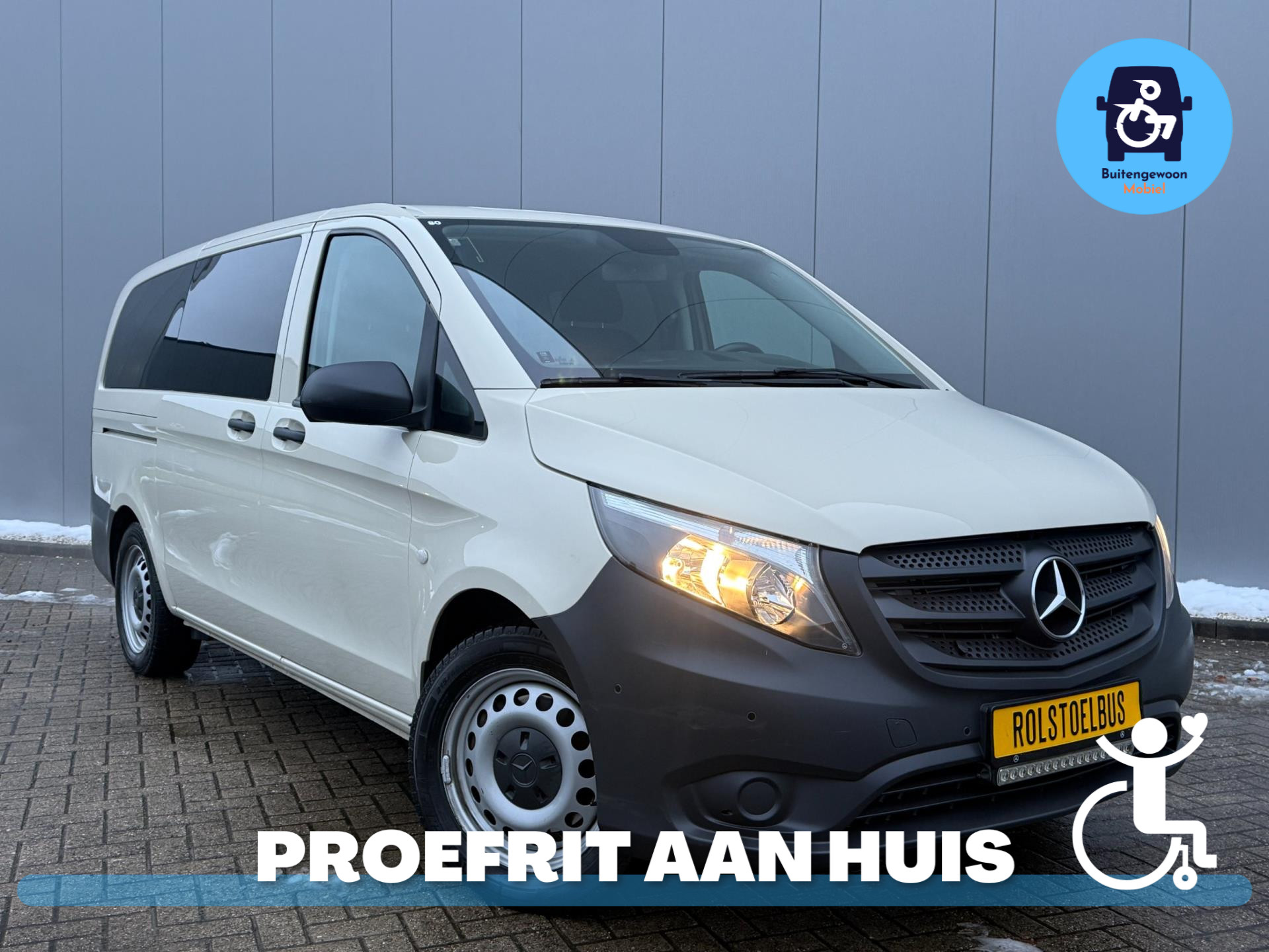 Mercedes-Benz Vito 114 CDI Rolstoelbus | Automaat | Airco | Zelfrijder | Dahl 2016 - voorkant