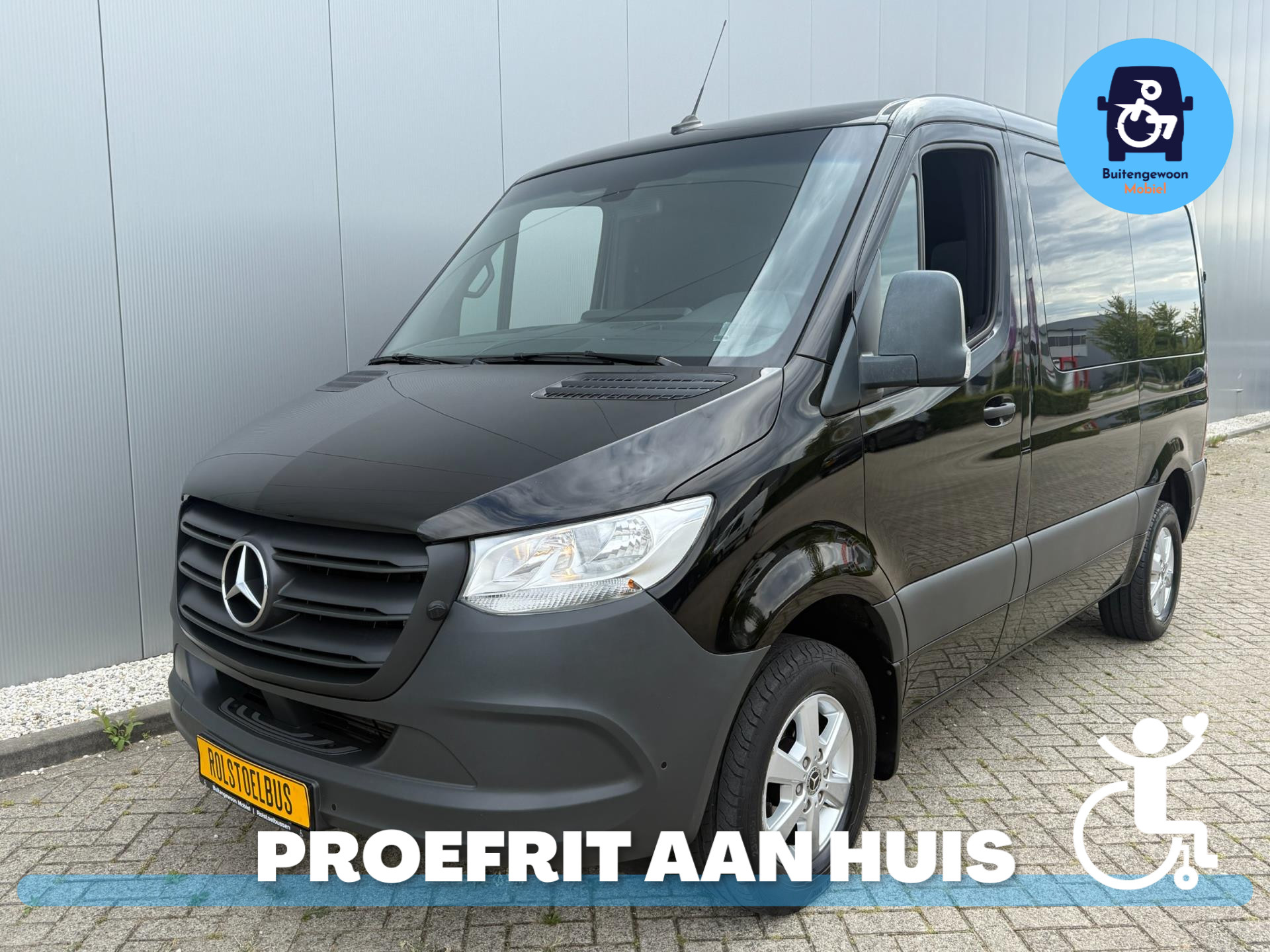 Mercedes-Benz Sprinter Rolstoelbus (Model 2020) Zelfrijder Airco Automaat DAHL 2019 - voorkant