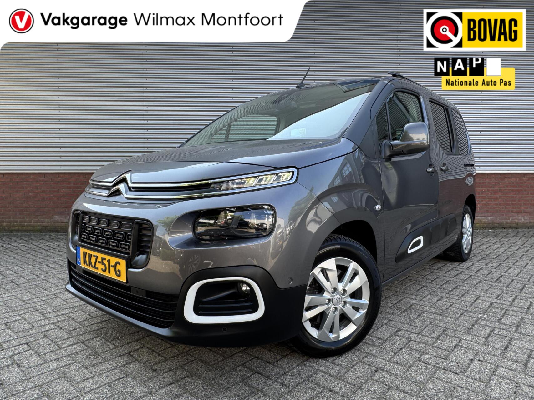 Citroen Berlingo 1.2 PureTech Shine|Cruise|Camera|Clima|HUD|5pers|Automaat|Stoelverwarming| 2021 - voorkant