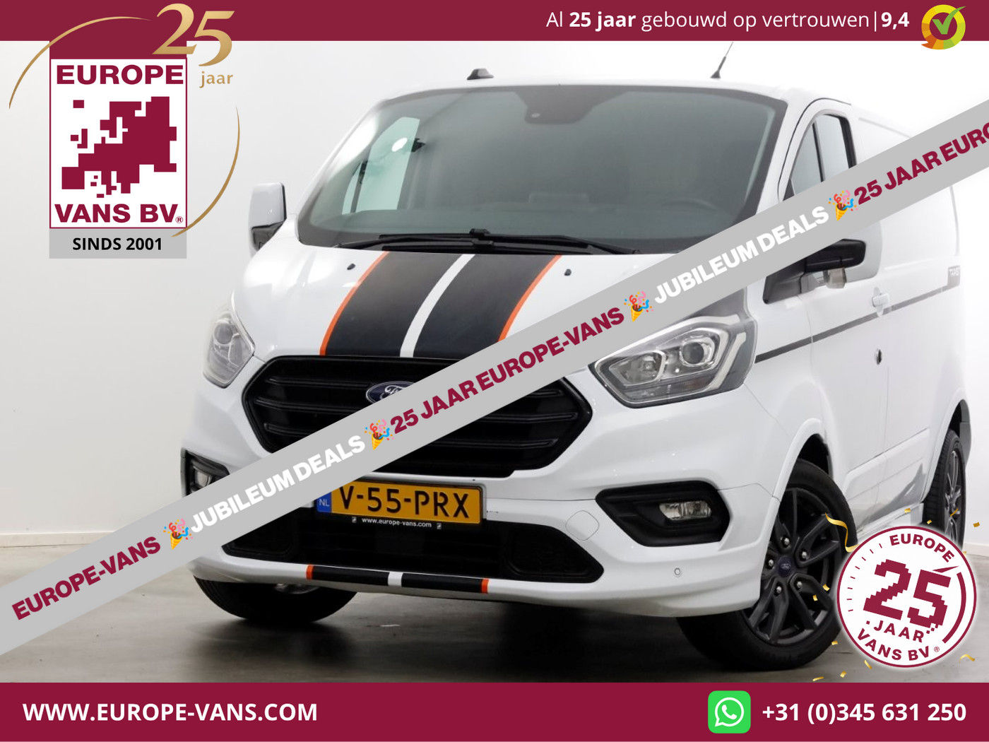 Ford Transit Custom 2.0 TDCI 185pk Automaat L1H1 Sport Xenon/Navi/Camera 03-2021 2021 - voorkant
