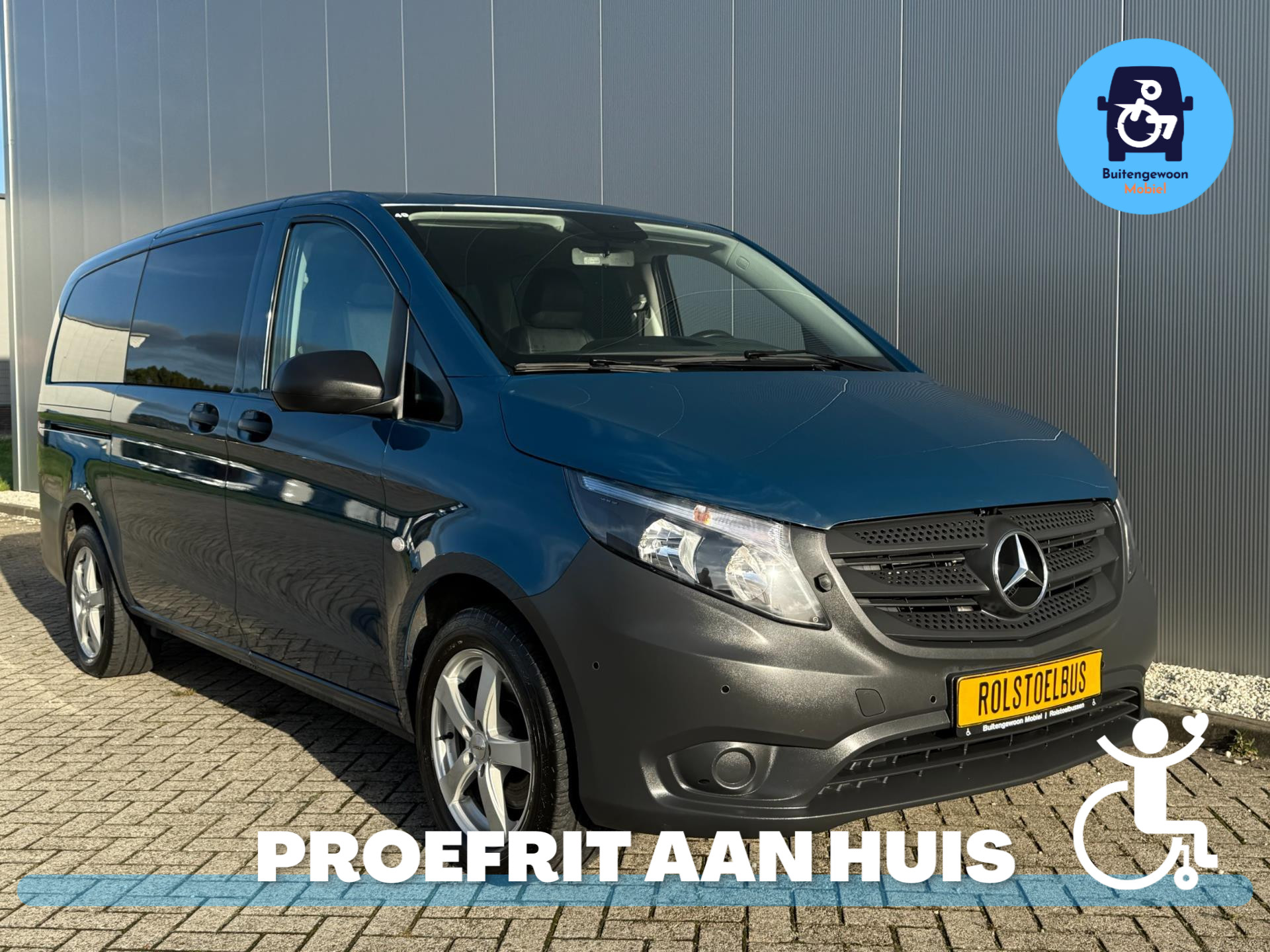 Mercedes-Benz Vito Tourer Rolstoelbus Zelfrijder (Airco) Automaat 2017 - voorkant