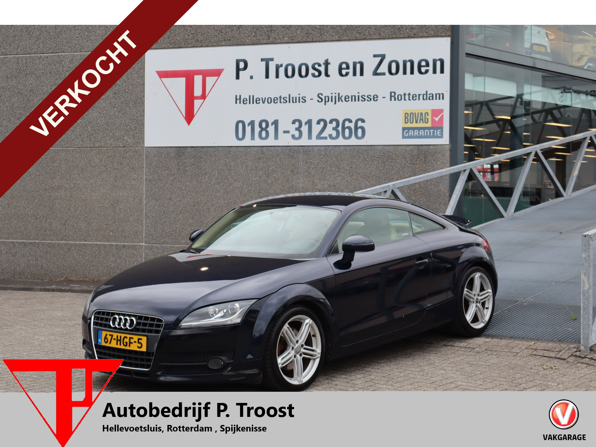 Audi TT 2.0 TFSI  * handelsprijs/ meeneemprijs* Automaat! Stoelverwarming/Achteruitrijcamera/Bose audio/Cruise control/Climate control/Navigatie/Bluetooth 2008 - voorkant