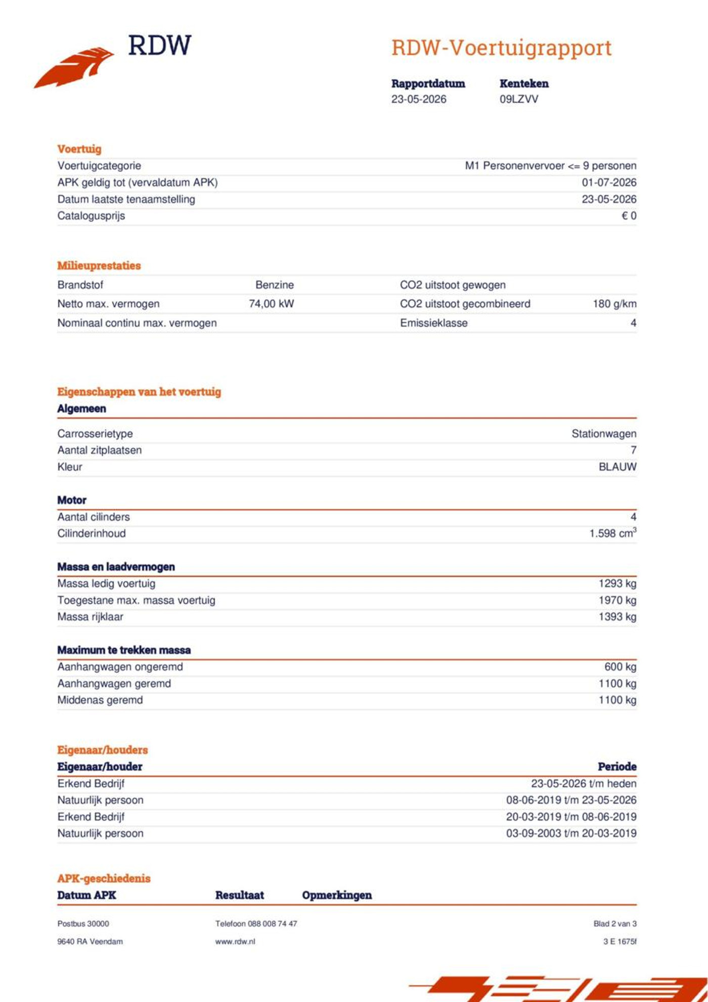 Foto van Opel Zafira-a