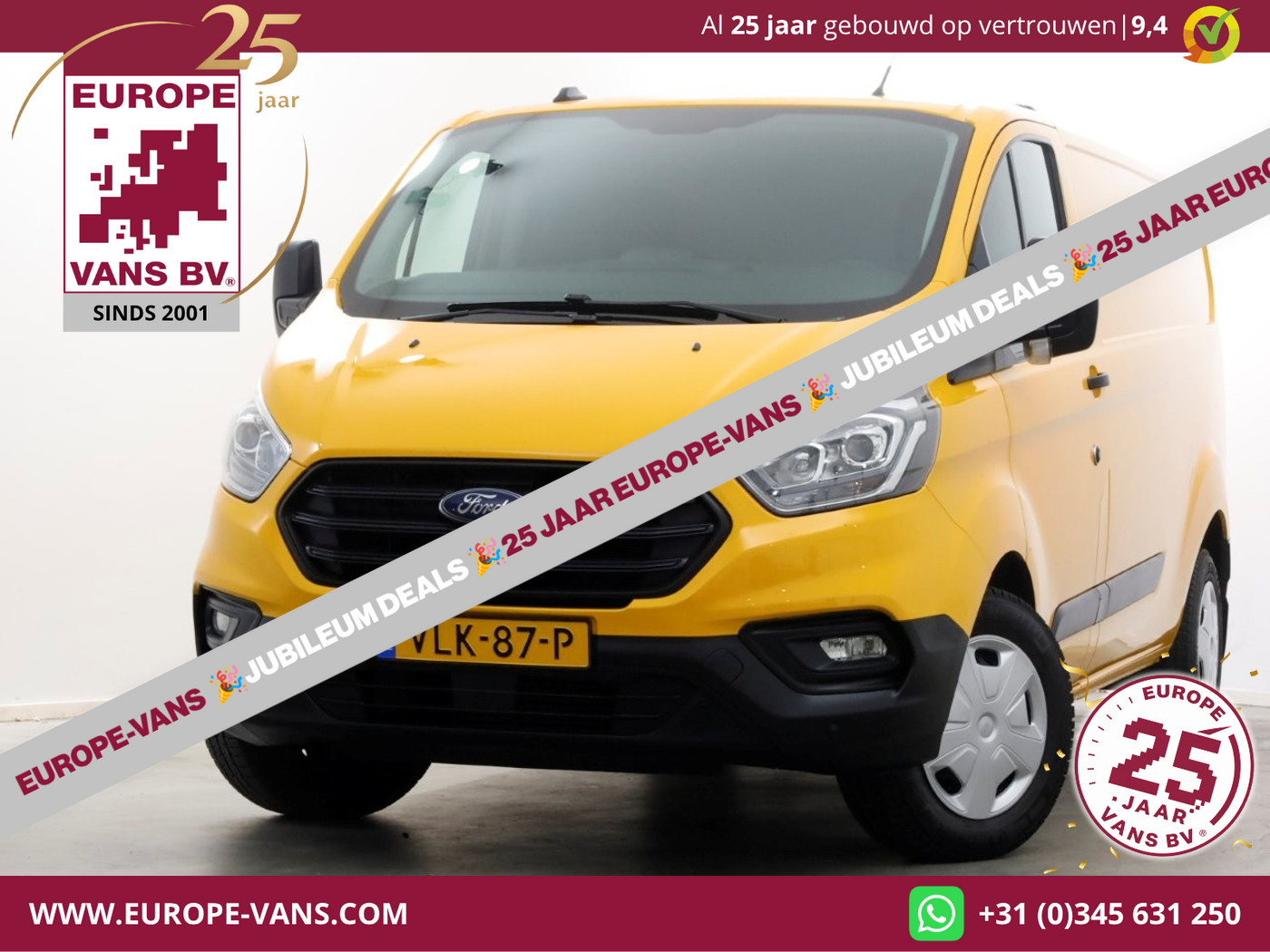 Ford Transit Custom 340 2.0 TDCI 130pk E6 L2H1 Trend Airco/Trekhaak 2800kg 09-2021 2021 - voorkant