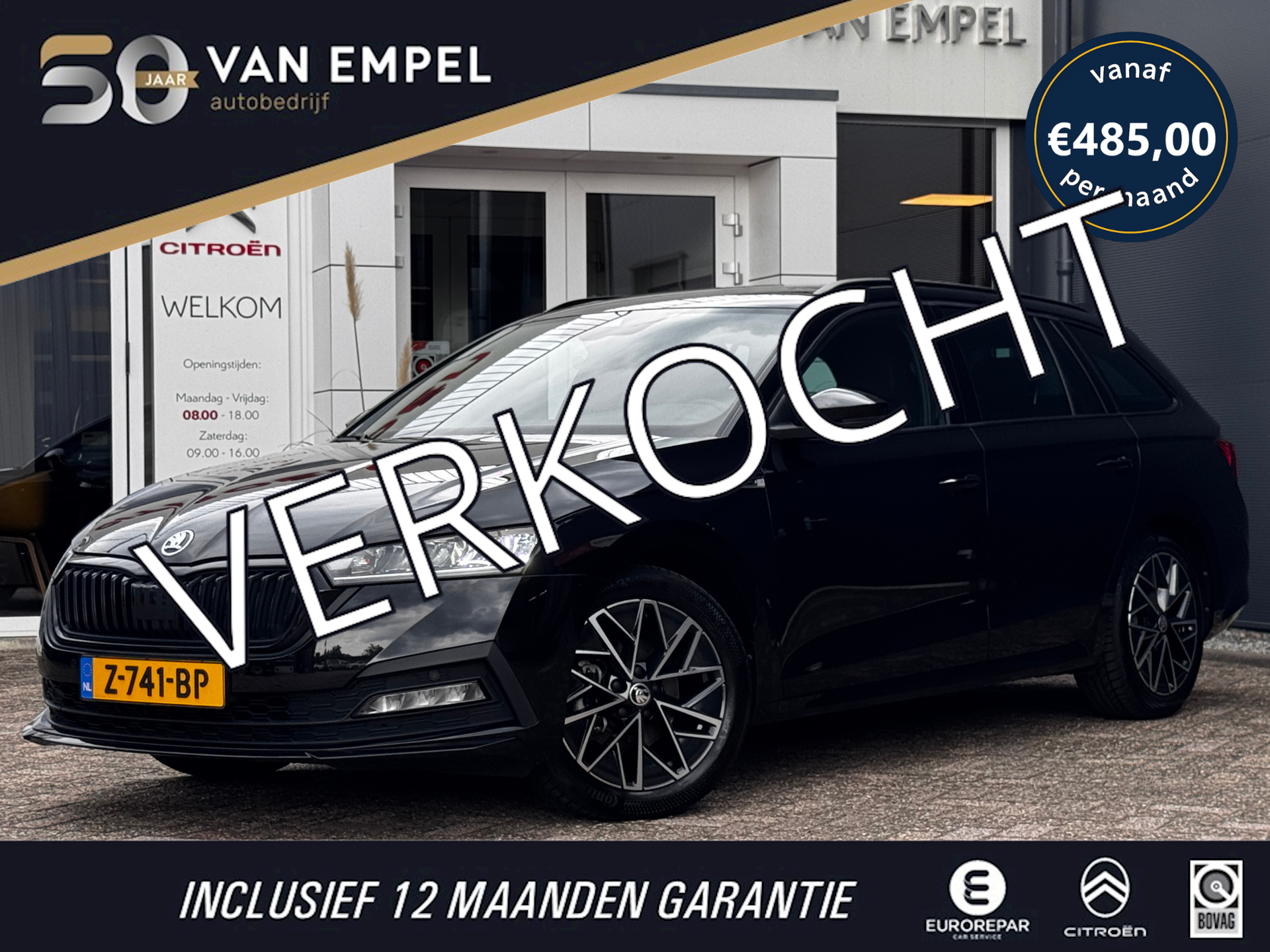 Skoda Octavia 1.5 e-TSI Sportline Business | 150 PK | NL-Auto | Stoelverwarming | Virtual Cockpit | Navigatie | 1e Eigenaar 2024 - voorkant