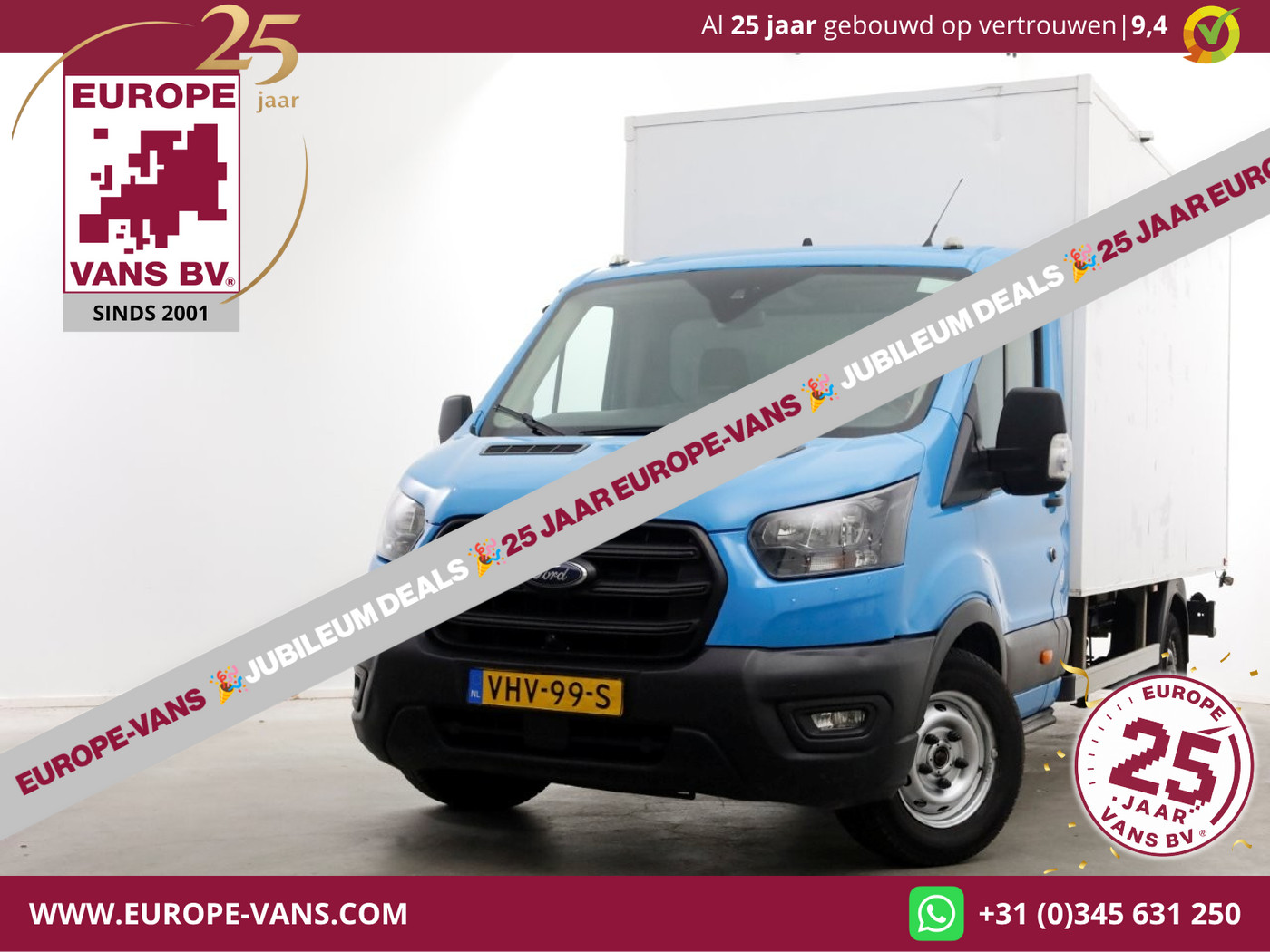 Ford Transit 350 2.0 TDCI 130pk E6 Bakwagen met achterdeuren 2 Persoons 12-2020 2020 - voorkant