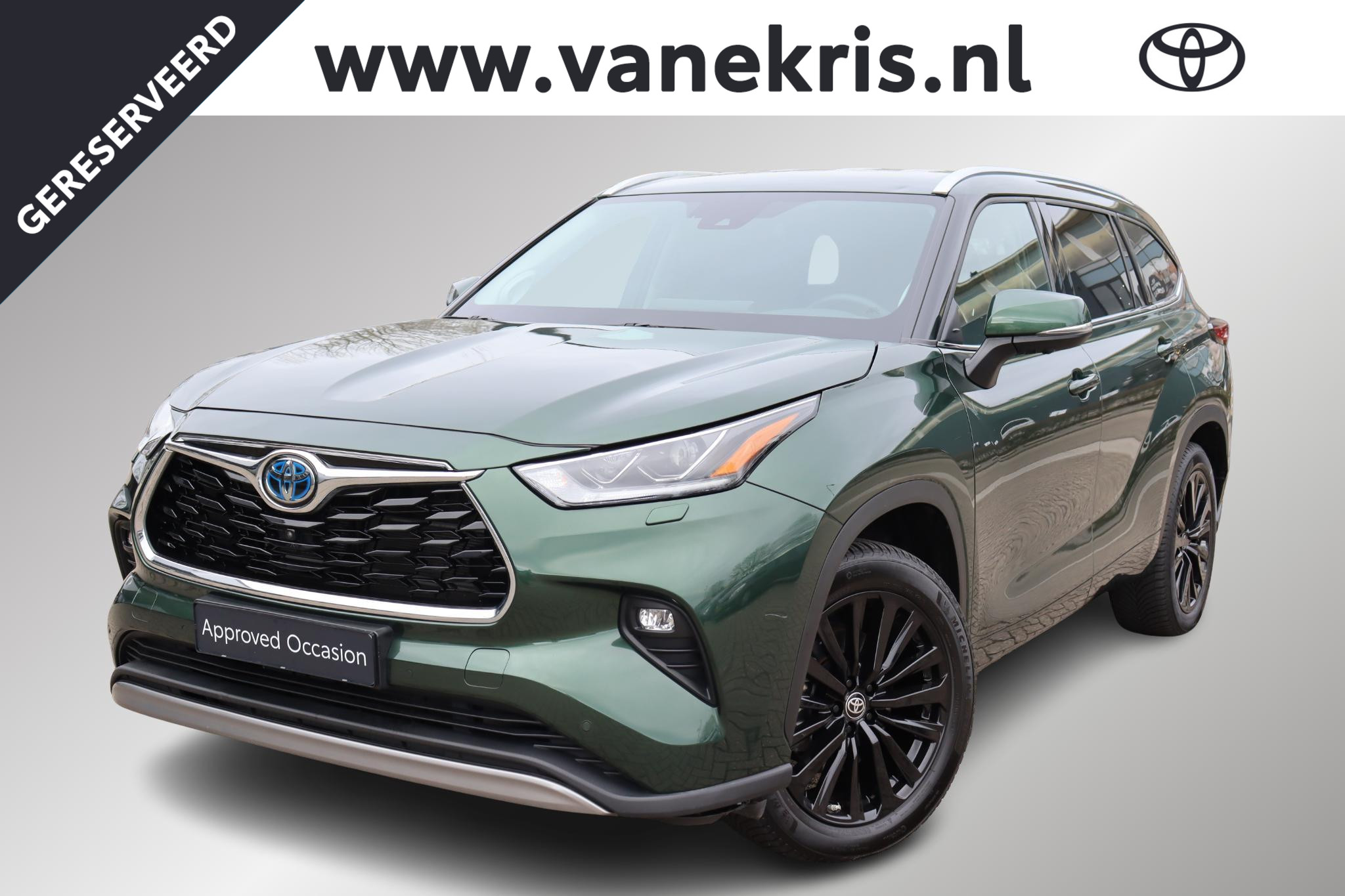 Toyota Highlander 2.5 AWD Hybrid Premium, Trekhaak 2024 - voorkant