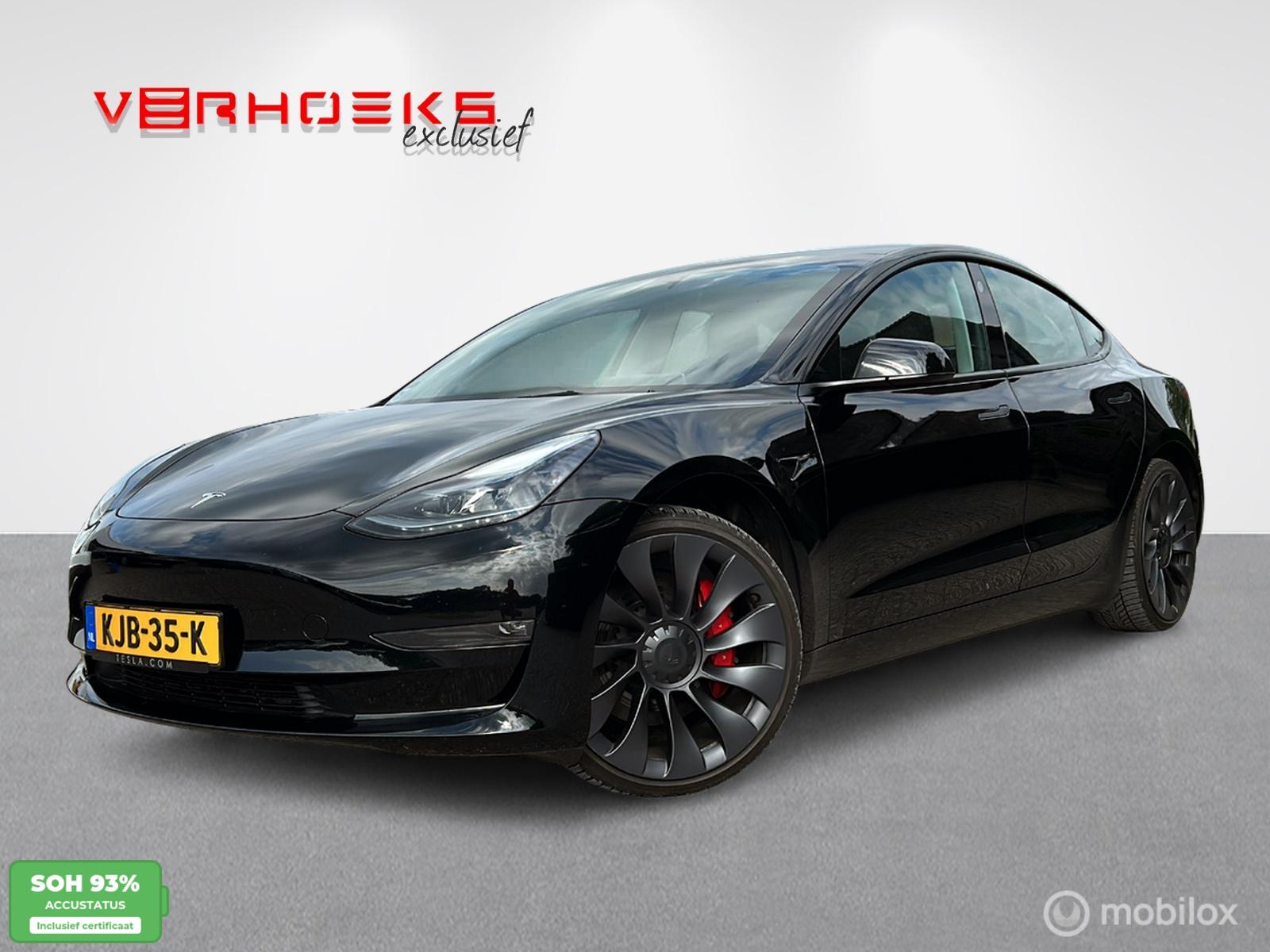 Tesla Model 3 Performance AWD 75 kWh 2023 - voorkant