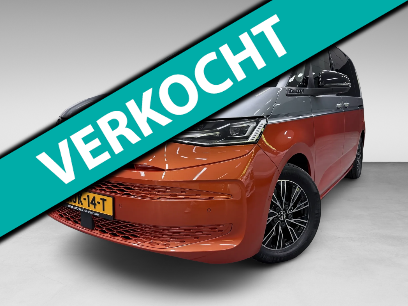 Volkswagen Multivan 1.4 eHybrid BULLI ADAPTIVE-ONDERSTEL/STOELMASSAGE+VENTILATIE/LEDER/H-KARDON/H-UP/DAB/TREKH/CARPLAY/// 2022 - voorkant