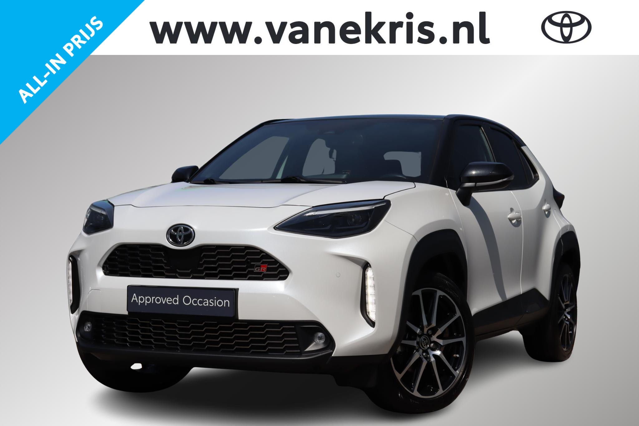 Toyota Yaris Cross 1.5 Hybrid GR Sport, Panodak, Trekhaak 2023 - voorkant