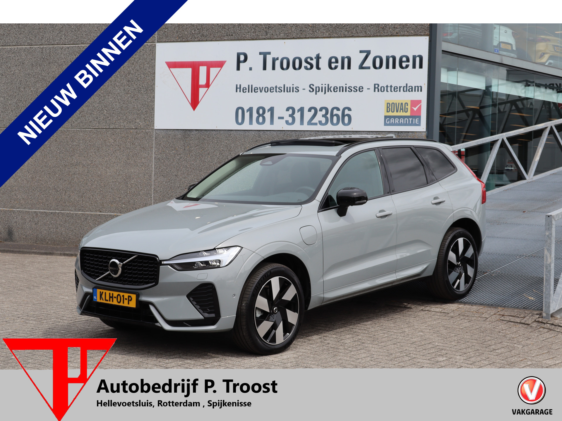 Volvo Xc60 2.0 T8 Plug-in hybrid AWD Panoramadak! Stoelverwarming v+a/Stuurverwarming/Harman kardon audio/360 graden camera/Elektrische stoelen met geheugen/Adaptieve cruis control/Lane assist/Apple carplay/Elektrische achterklep 2025 - voorkant