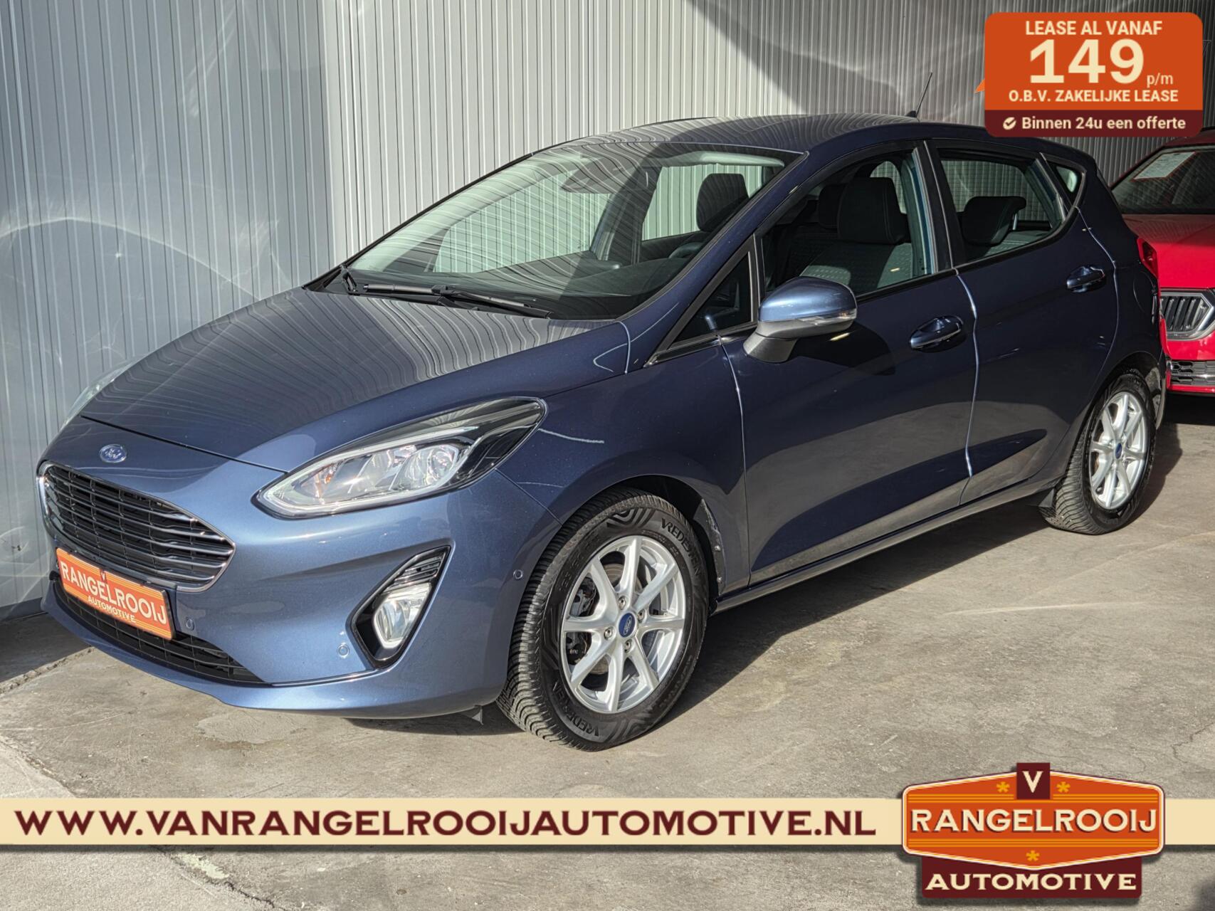 Ford Fiesta 1.0 EcoBoost Titanium, winterpack, clima, pdc v+a, 15" lmv 2021 - voorkant