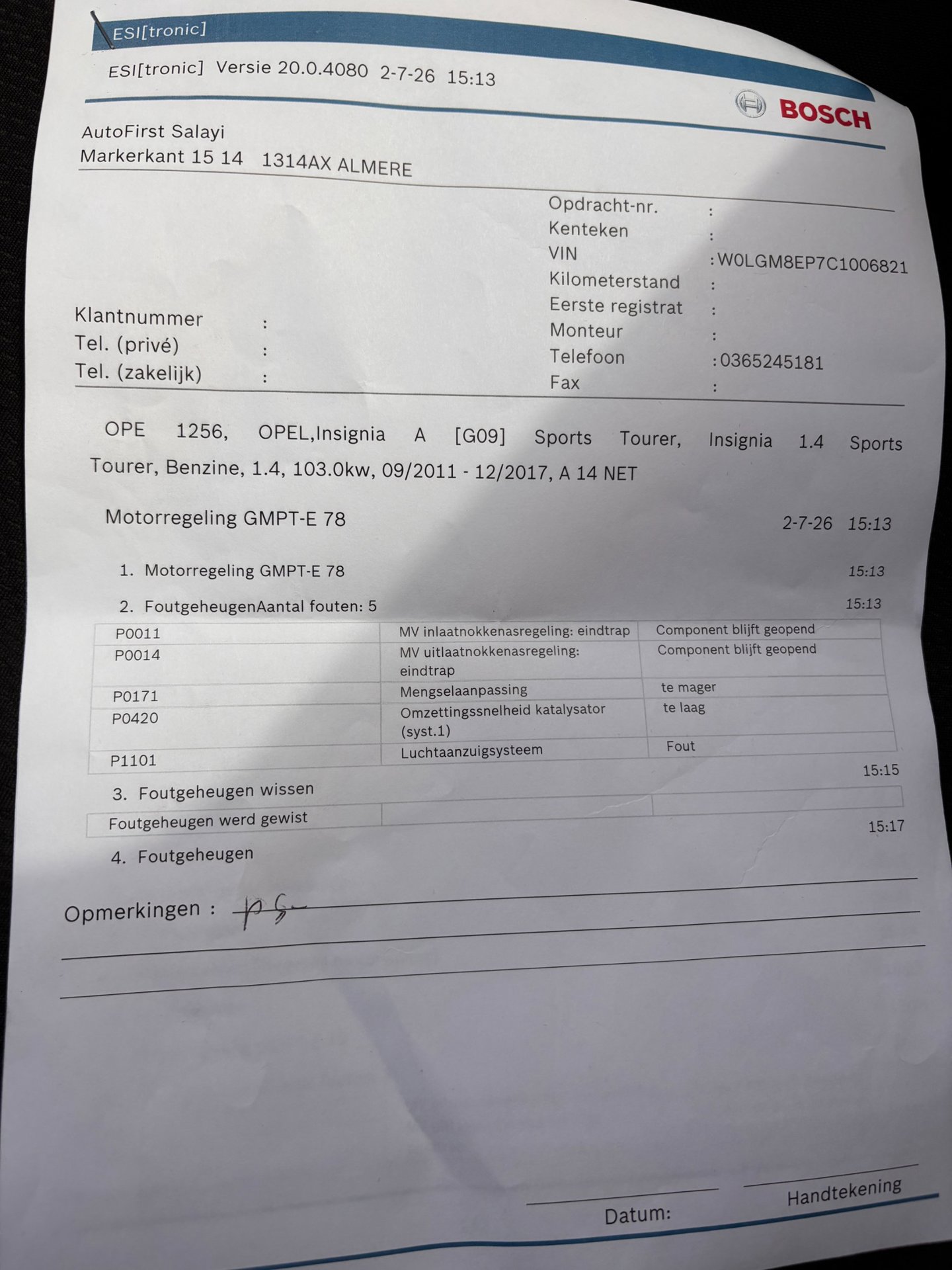 Foto van Opel Insignia Sports Tourer SW