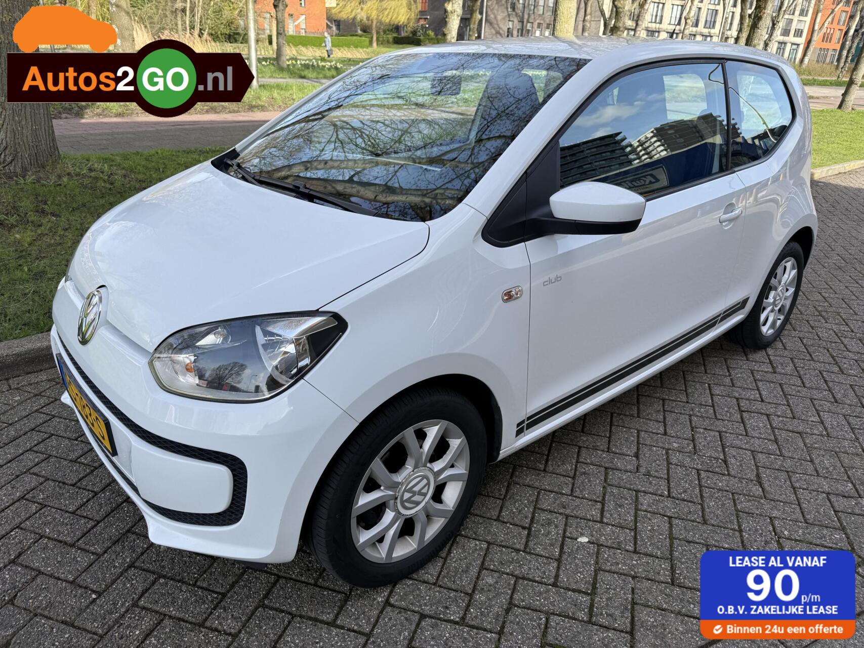 Volkswagen Up 1.0 take up! BlueMotion I Club uitvoering I Airco I elektr. ramen en centr deurvergr. I rijklaar I 2016 - voorkant