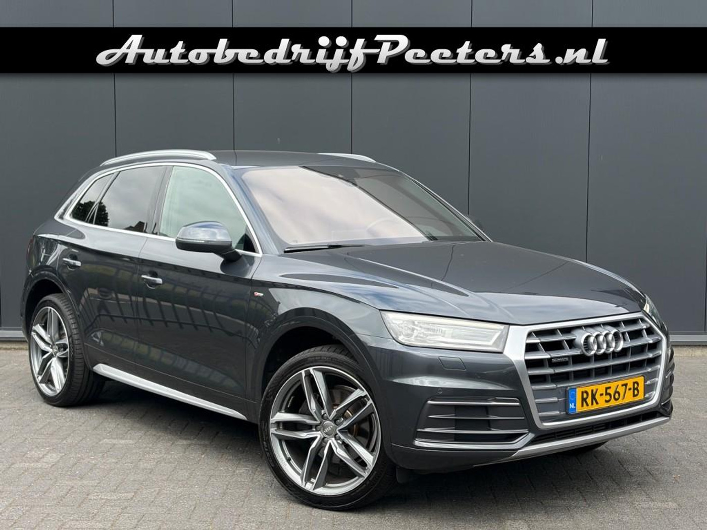Audi Q5 2.0 TFSI quattro S-Line LED Leder V-Cockpit Cruise Carplay Trekhaak 2017 - voorkant