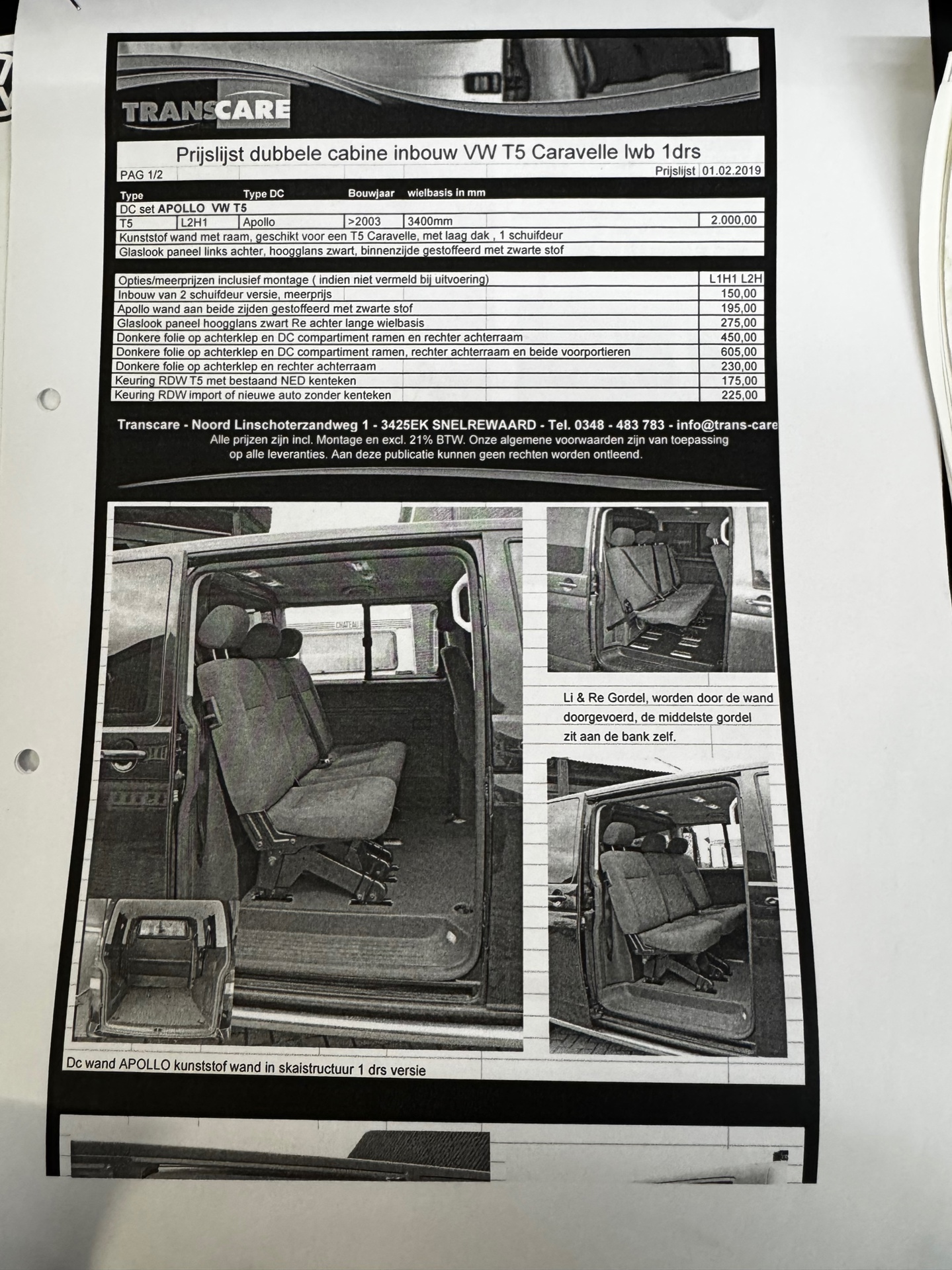 Foto van Volkswagen Caravelle