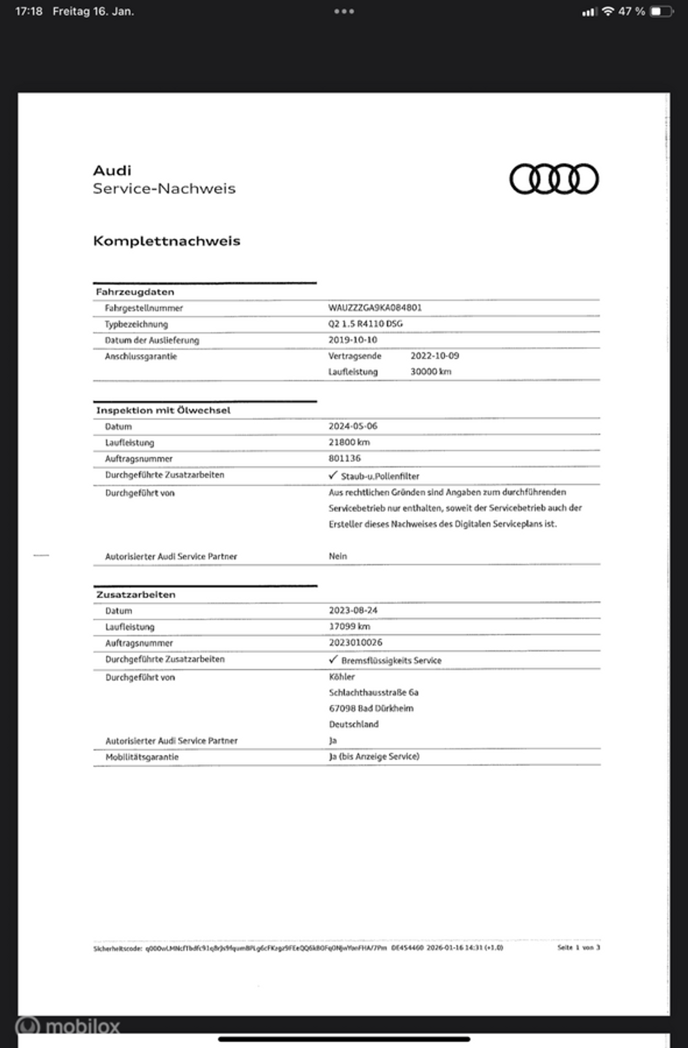 Foto van Audi Q2