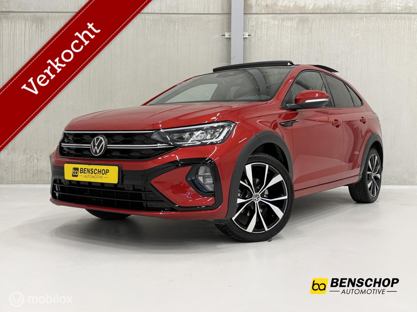 Volkswagen Taigo 1.0 TSI R-Line Panodak IQ LED ACC Carplay Camera Sfeer 2023 - voorkant