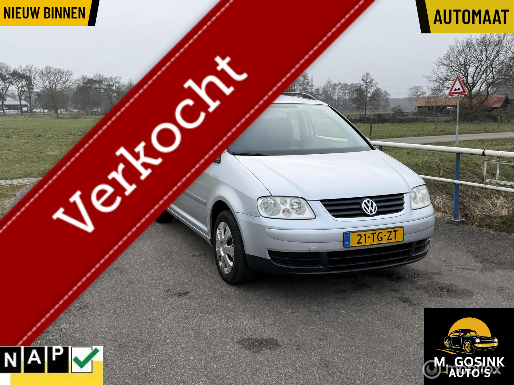 Volkswagen Touran 1.6-16V FSI Automaat Trekhaak Airco apk 2006 - voorkant