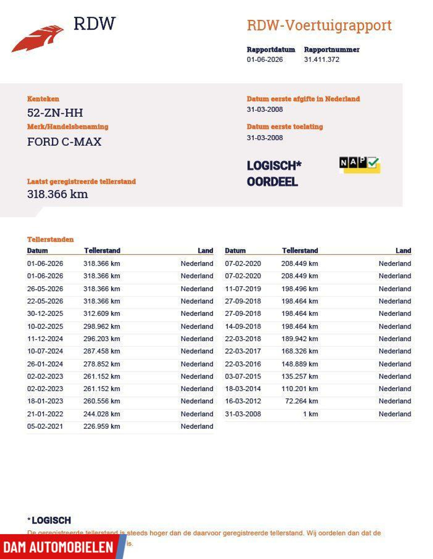 Foto van Ford C-max