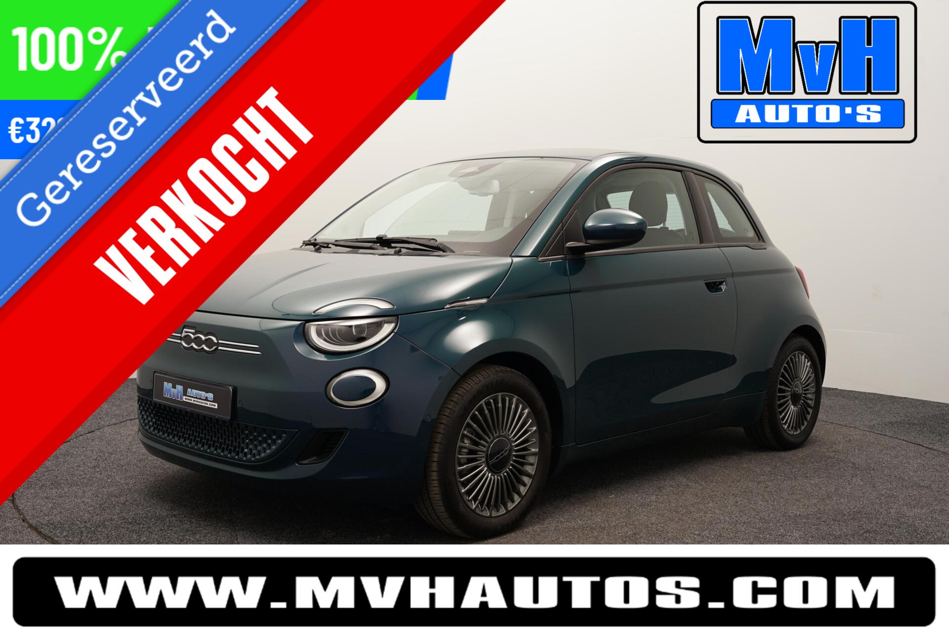 Fiat 500 3+1 Icon 42 kWh|STOELVERW|CAMERA|CRUISE|LED|PDC 2022 - voorkant