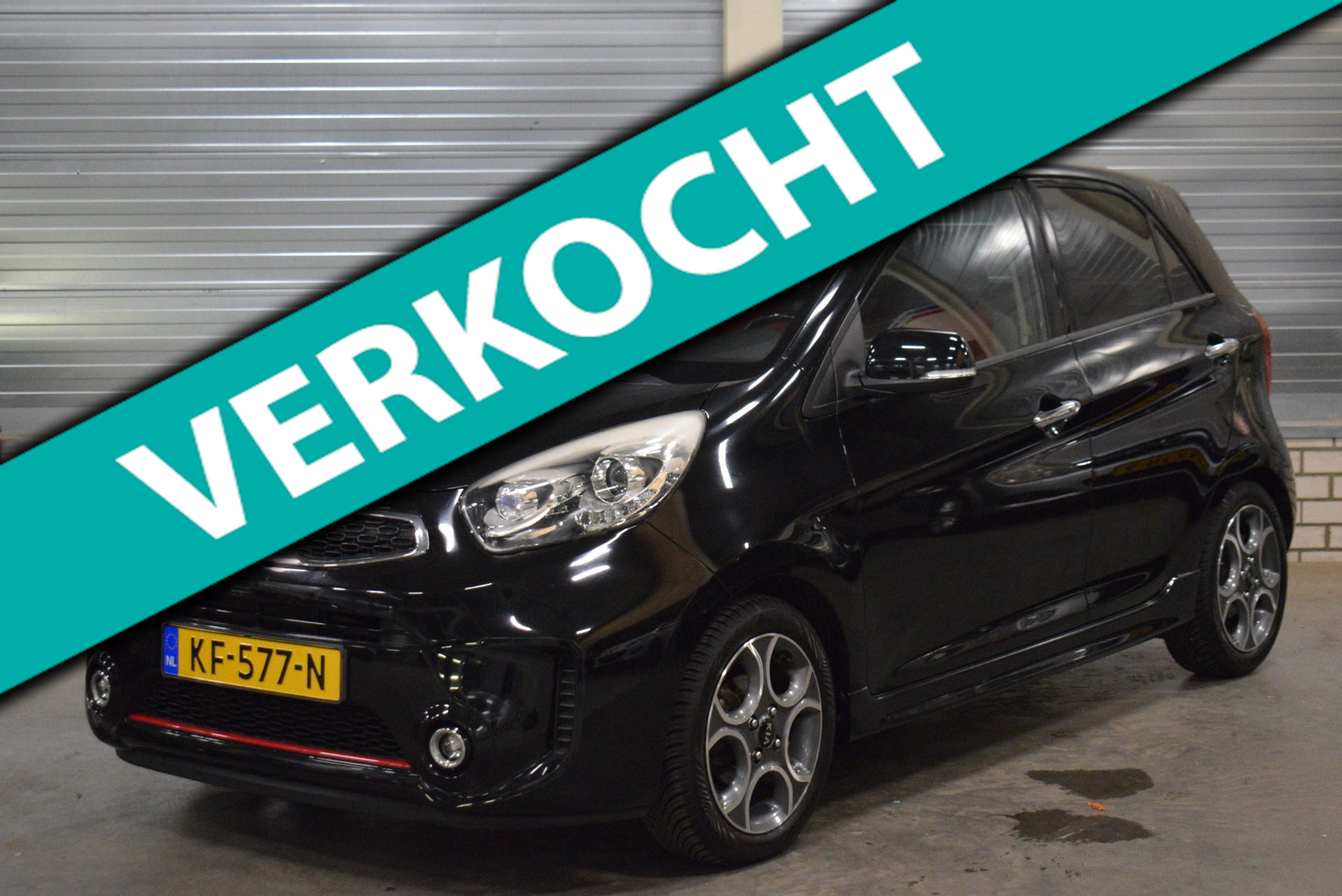 Kia Picanto 1.2 CVVT SportsLine + Bluetooth|Wiffi|Carplay|DAB|Camera|Leder|Stoelverwarming| 2016 - voorkant