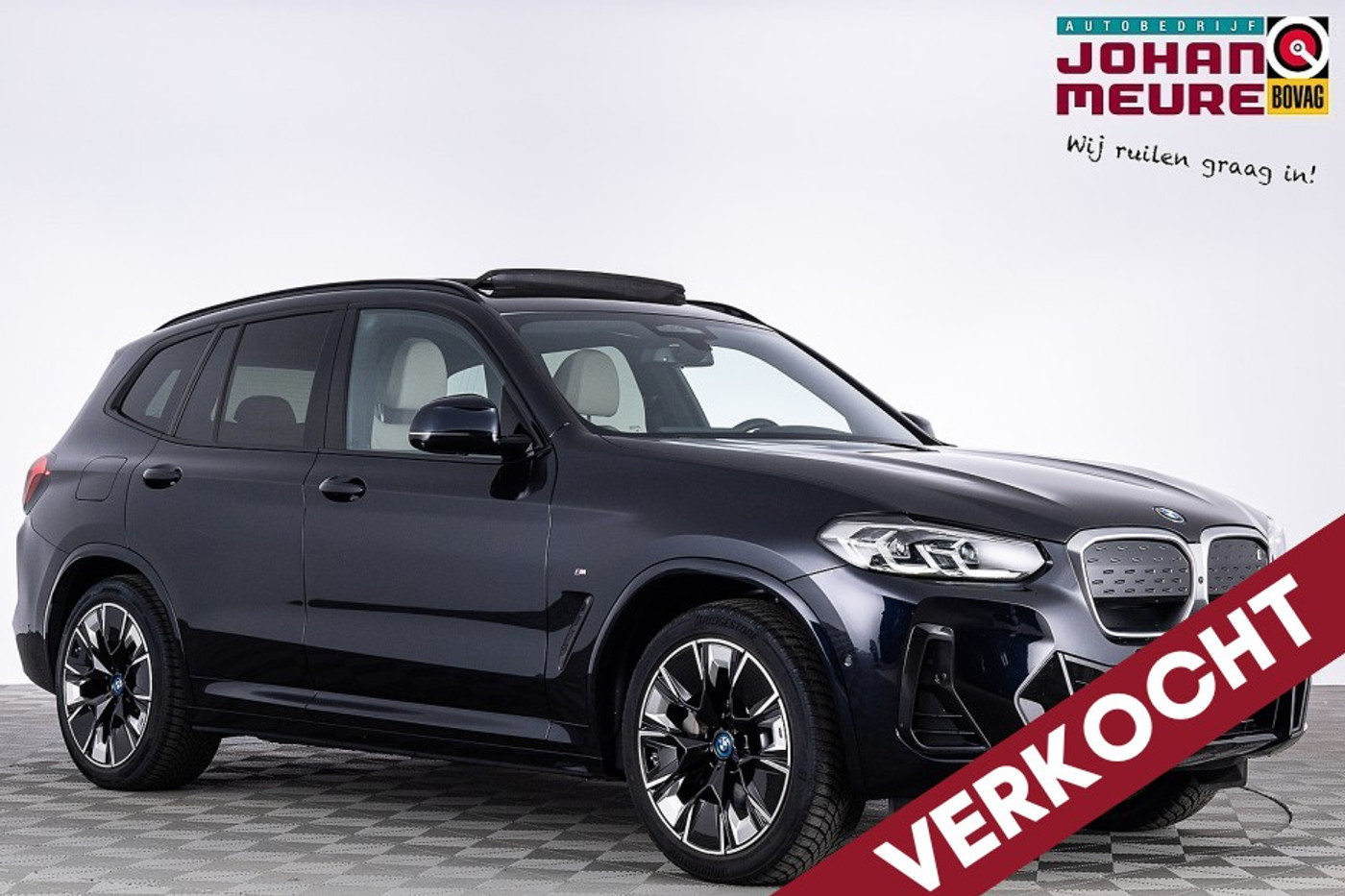BMW Ix3 High Executive 80 kWh M-Sport *SOH 100%* PANORAMADAK | LEDER ✅ 1e Eigenaar . 2022 - voorkant