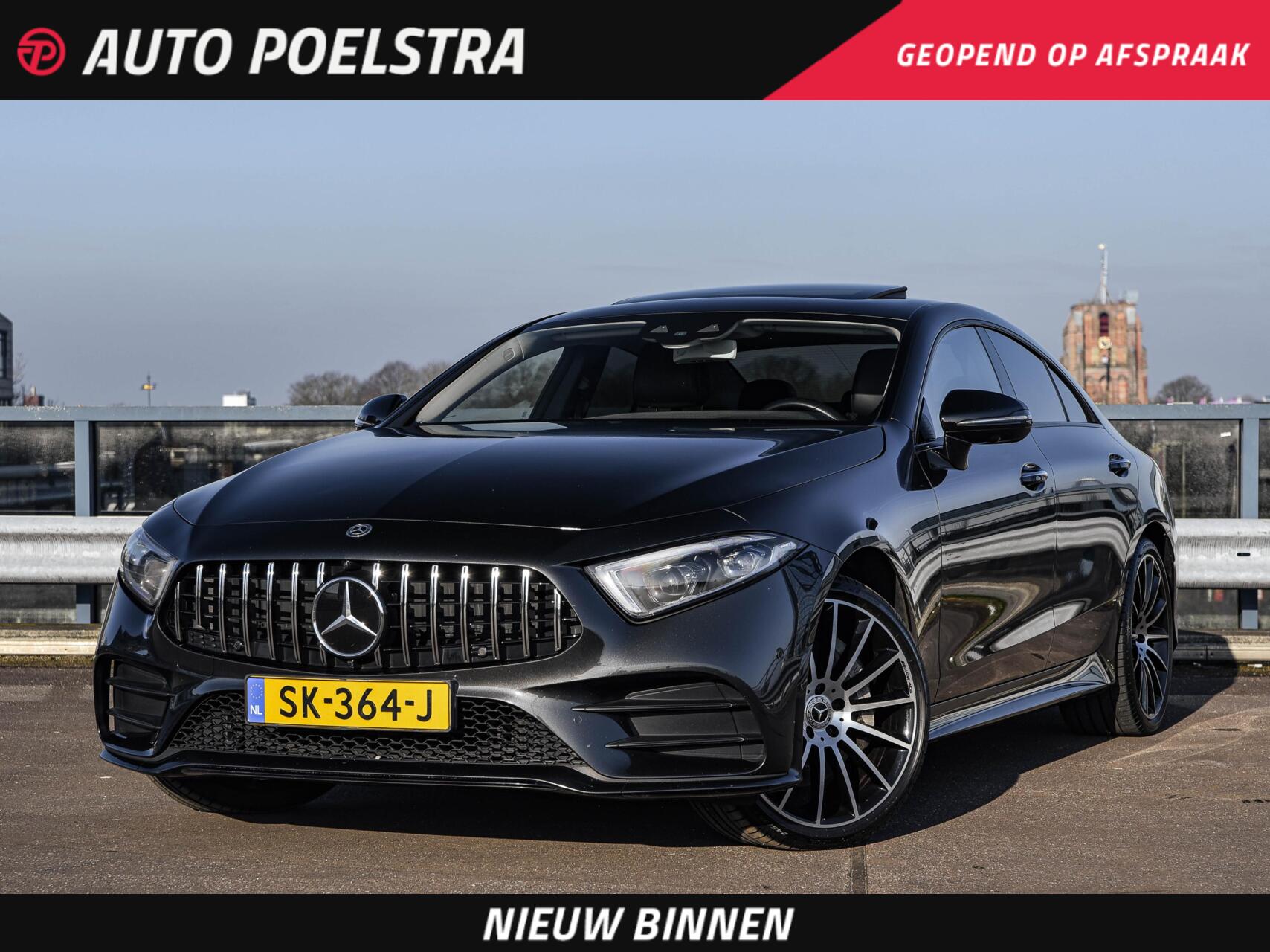 Mercedes-Benz CLS 400 d 4MATIC AMG Schuifdak Luchtvering Distronic Burmester HUD Multibeam LED Soft-Close Keyless Leder 20" 2018 - voorkant