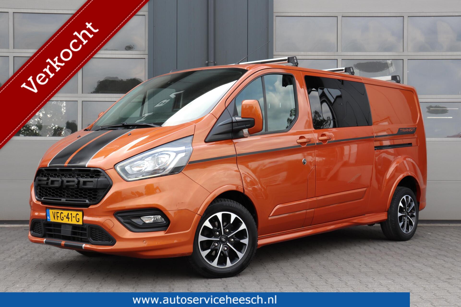 Ford Transit Custom 320 2.0 TDCI L2H1 SPORT l DUBBEL CABINE l AIRCO l NAVI l CAMERA l CRUISE CONTROL 2020 - voorkant