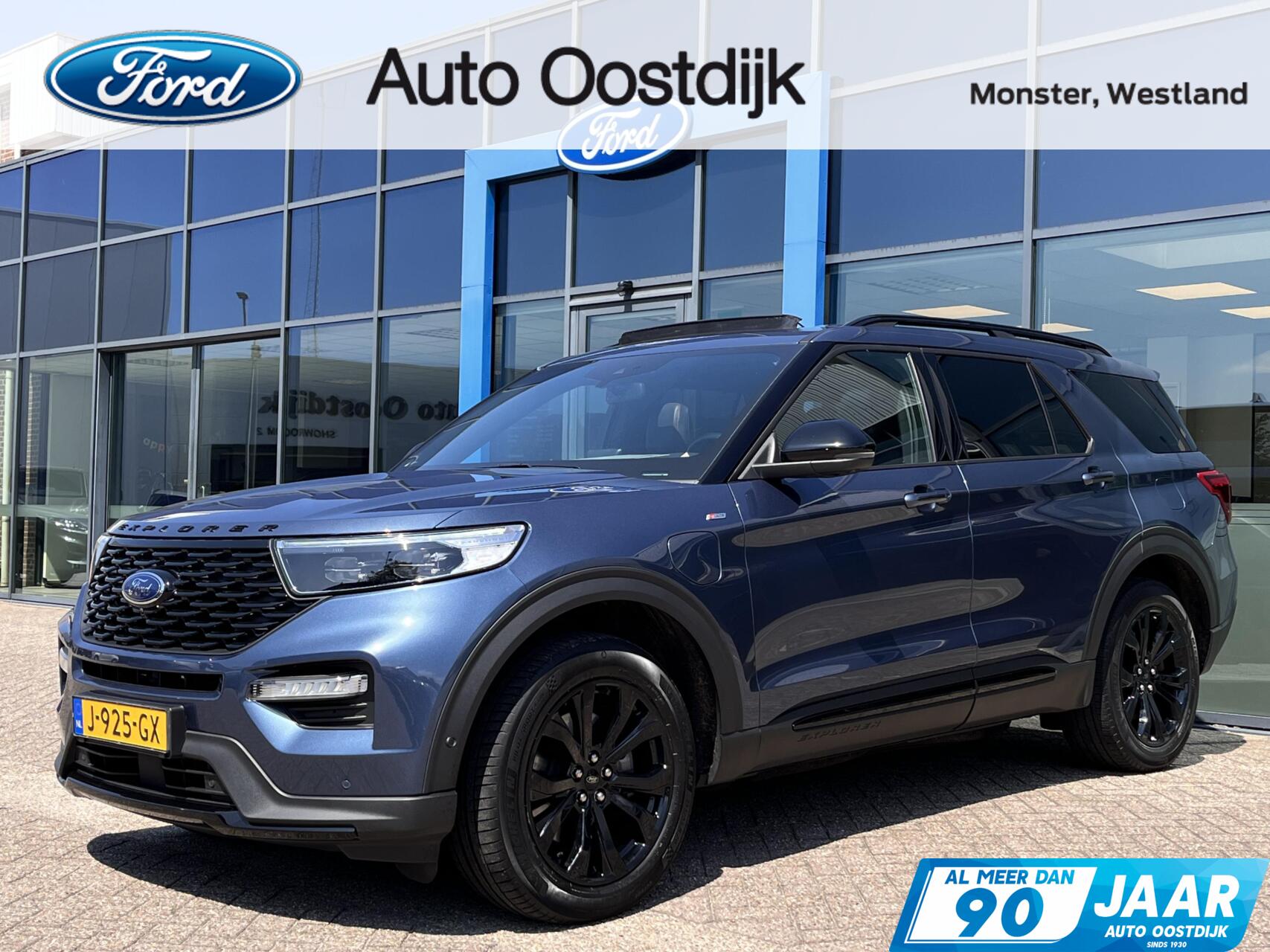 Ford Explorer 3.0 V6 EcoBoost PHEV ST-Line 457PK Afn. Trekhaak Panodak Massagestoelen/Geheugen 7 Persoons Vol Leder 360 Camera B&O Stoelverwarming/koeling *Full Options* 2020 - voorkant
