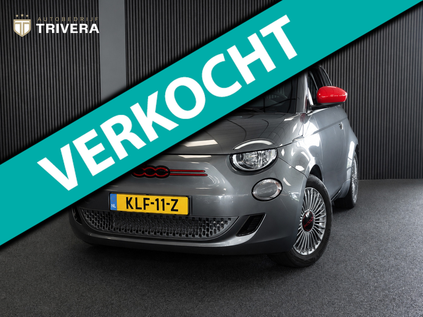 Fiat 500 RED 24kWh l SoH 95% l BTW auto l LMV l 1ste eig. l Zeer lage km's l Stoelverw.l als nieuw 2023 - voorkant