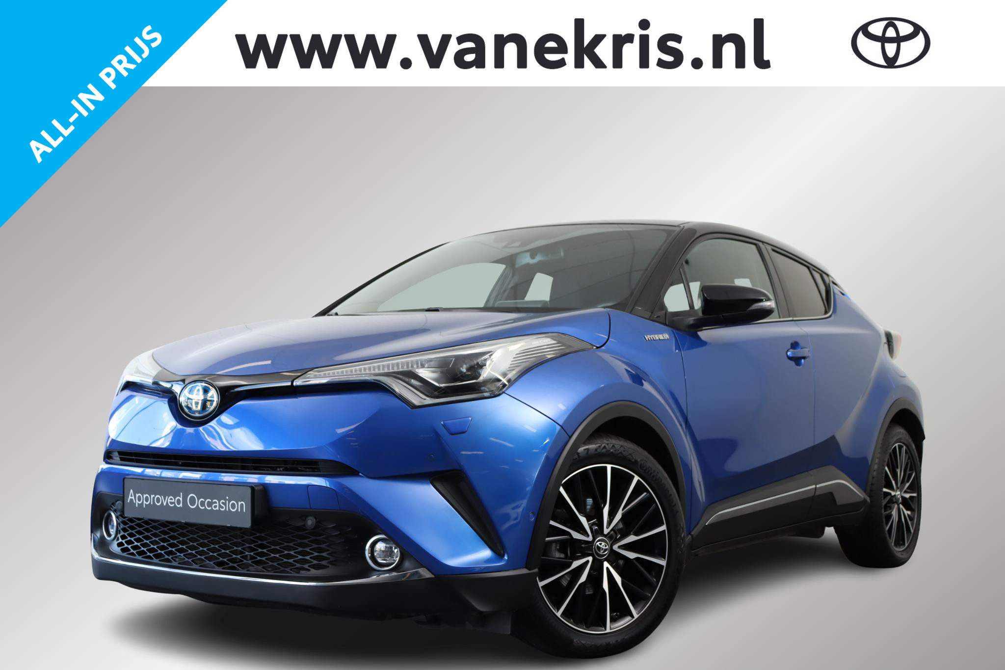 Toyota C-hr 1.8 Hybrid Bi-Tone Plus, BSM, Parkeersensoren 2018 - voorkant