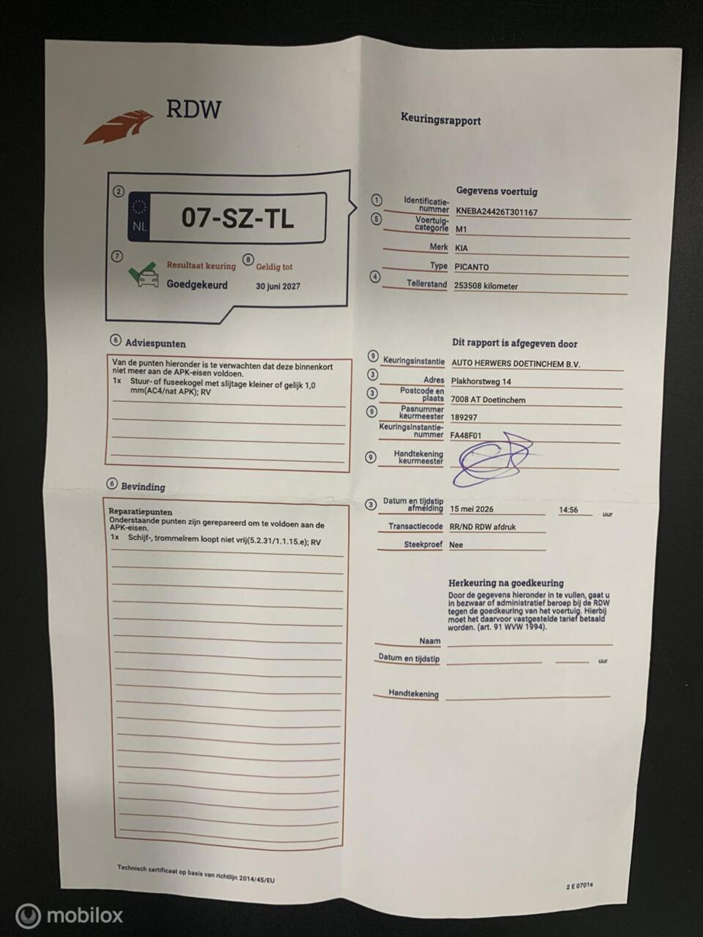 Foto van Kia Picanto