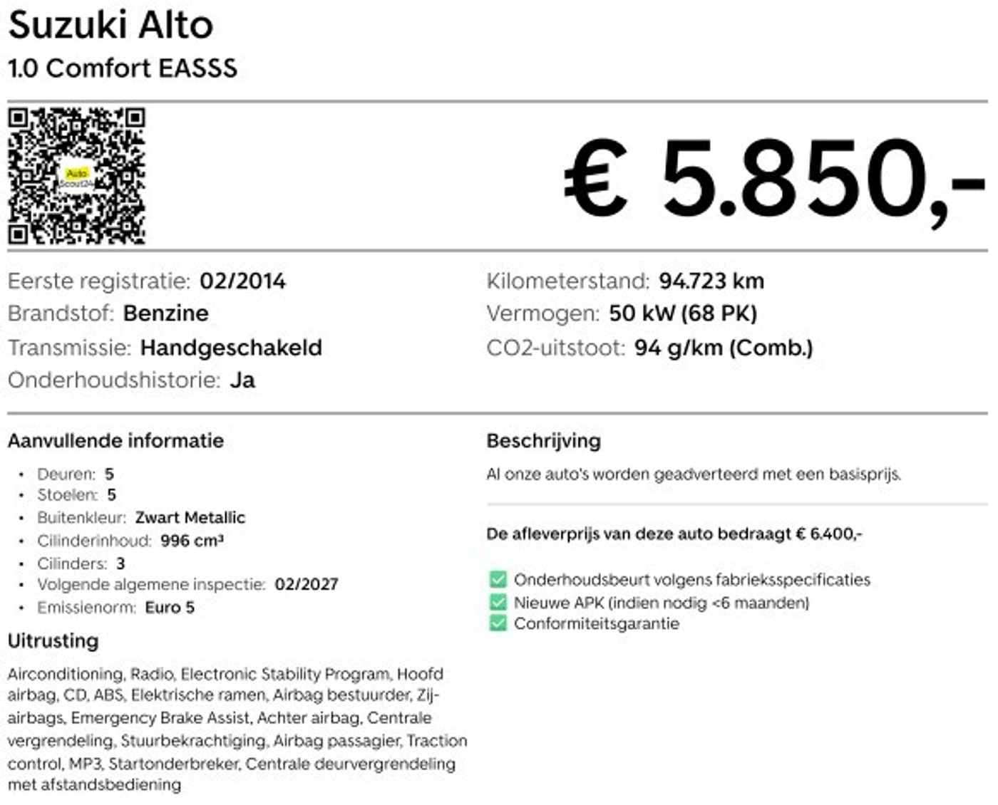 Foto van Suzuki Alto