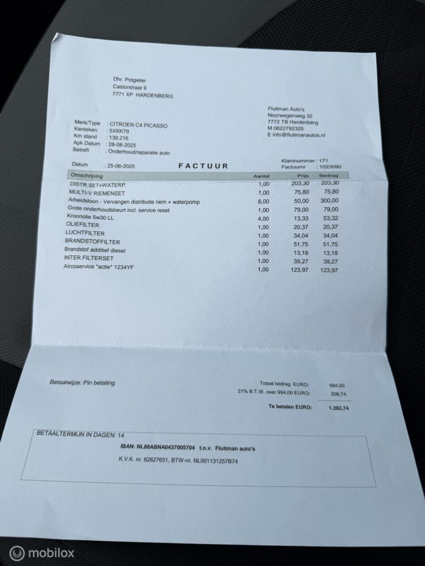 Foto van Citroen C4 Picasso