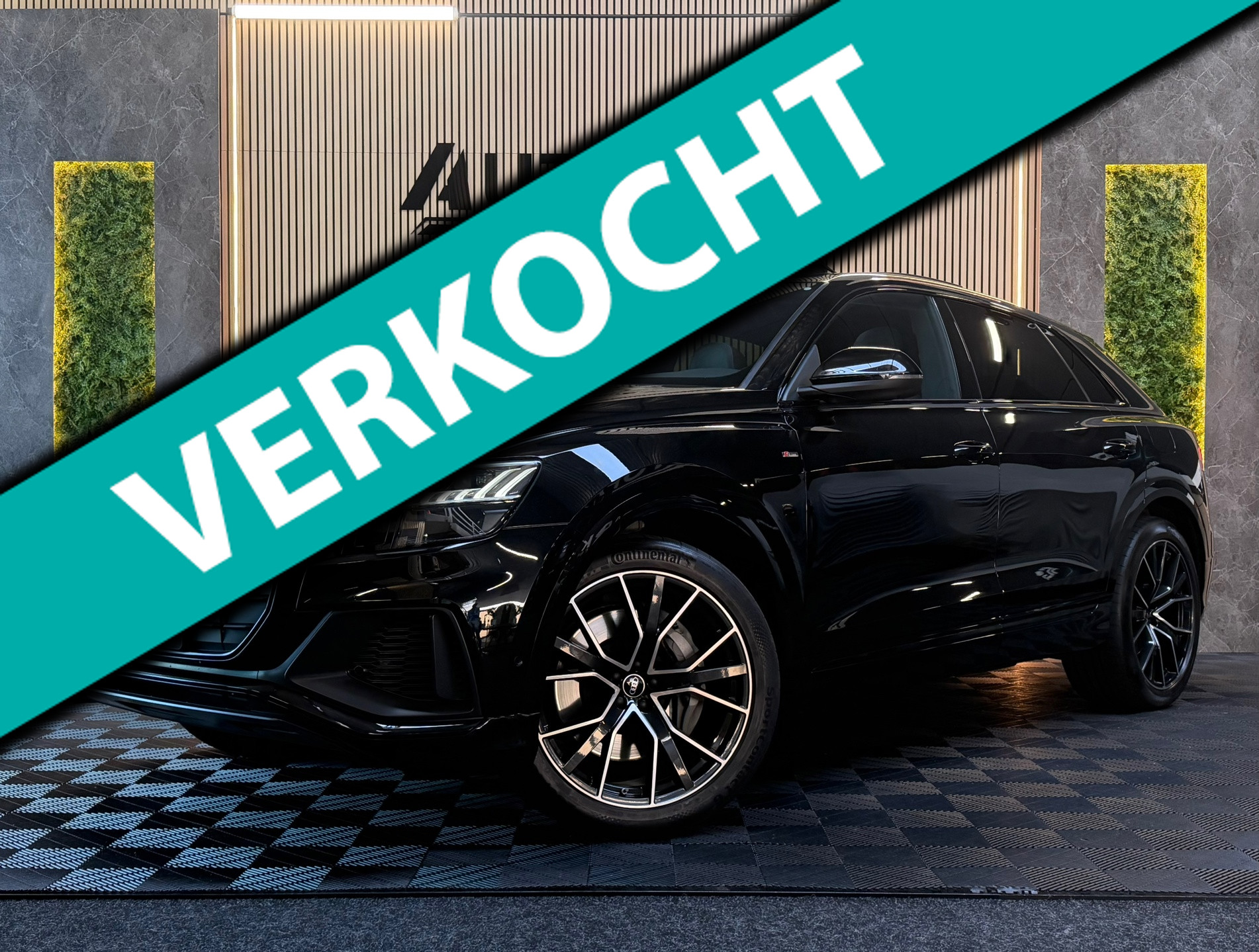 Audi Q8 55 TFSI E 55 TFSI e quattro 3X S-LINE |PANO|B&O|SOFTCLOSE|MATRIX|360 CAM|KEYLESS|LUCHTVERING|SFEERVERLICHTING|DEALER ONDERHOUDEN|VOL 2022 - voorkant